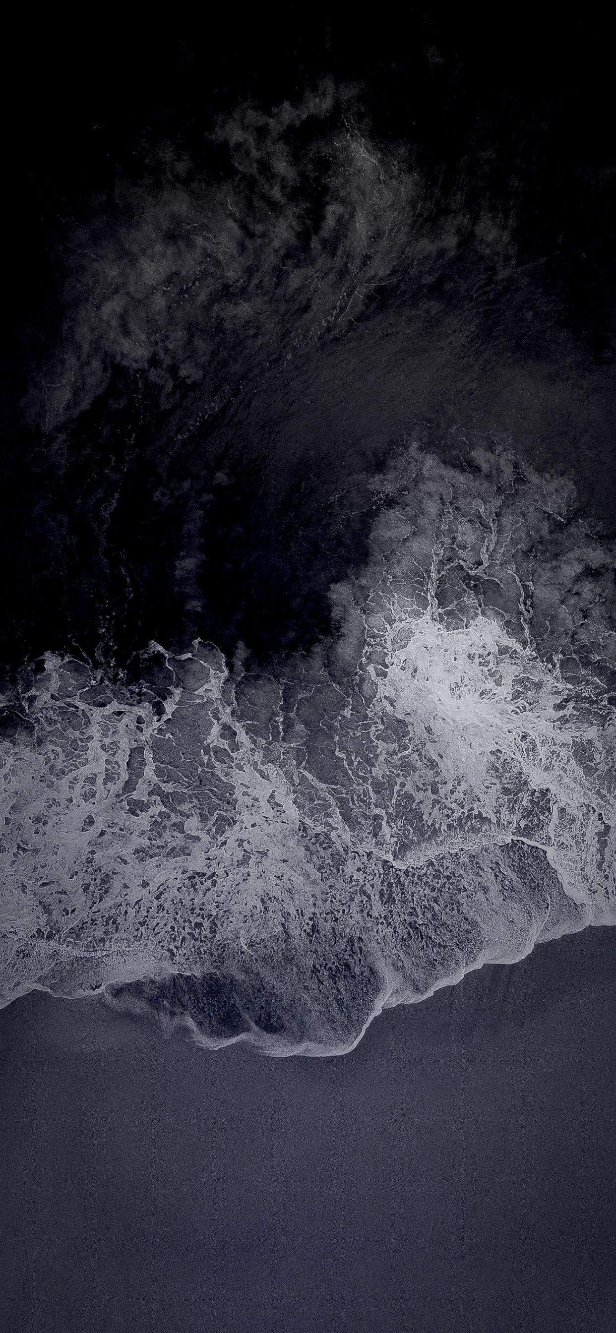 Onde bianche su sfondo nero, 1242x2688 Full HD Verticale, iPhone