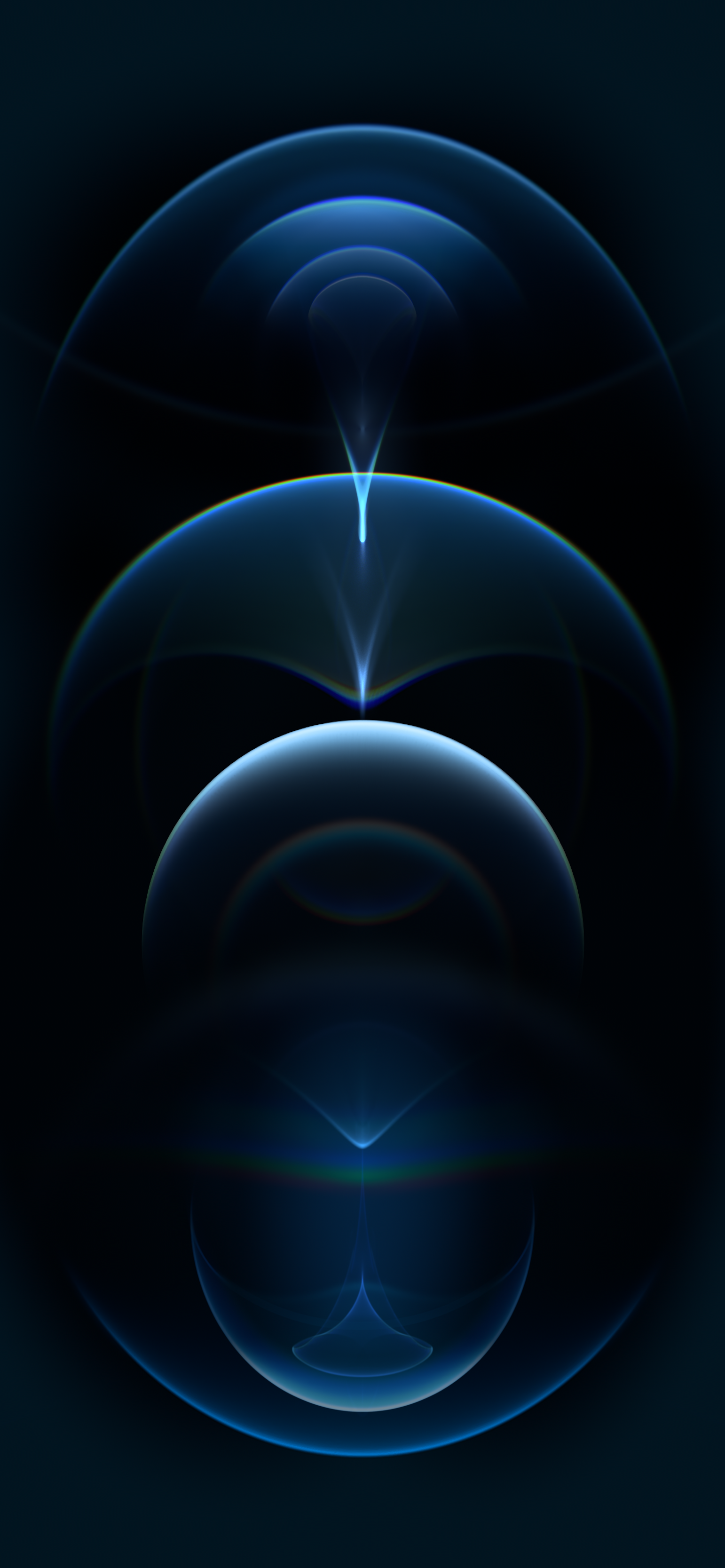 Sfere astratte blu scuro, 1542x3334 Verticale, iPhone Pro