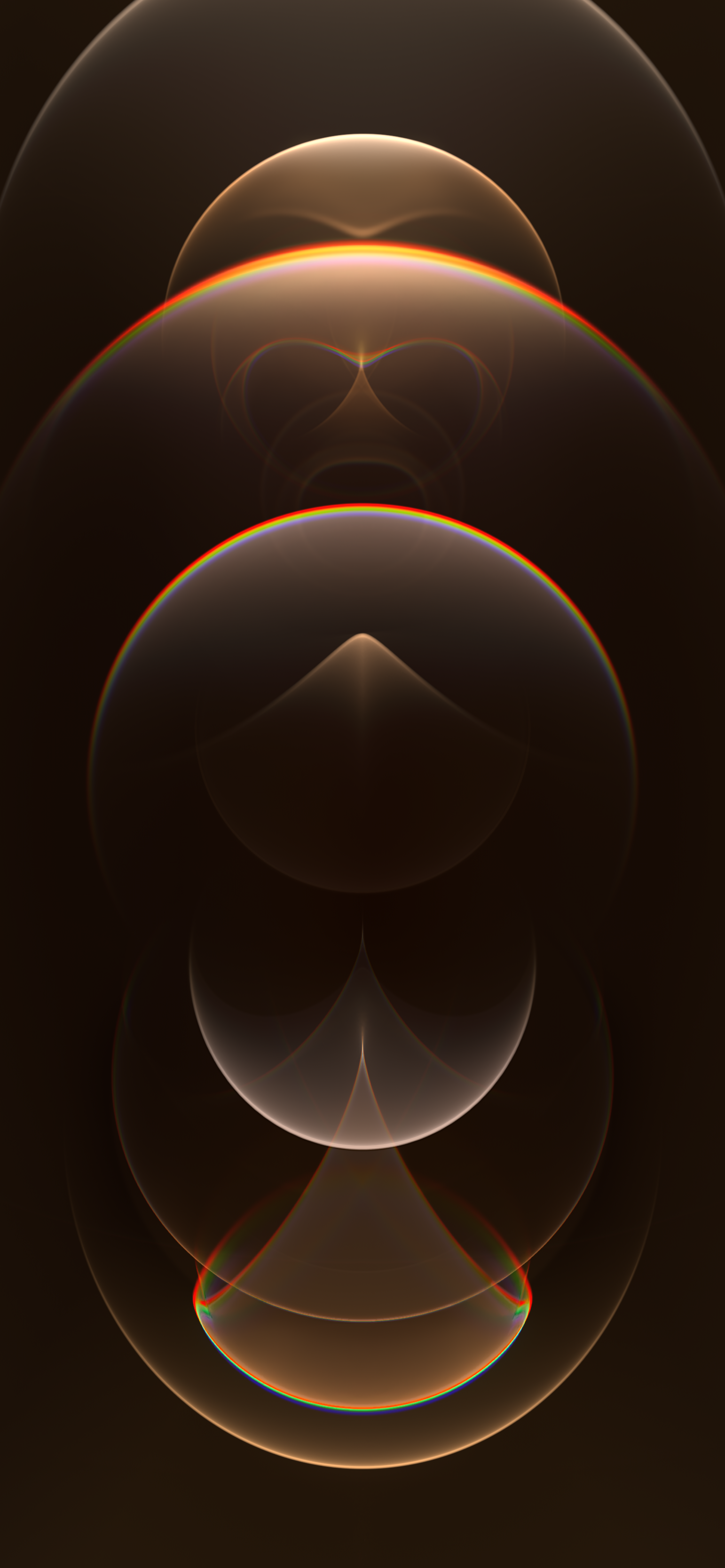 Sfere astratte dorate, 1542x3334 Full HD Verticale, iPhone Plus