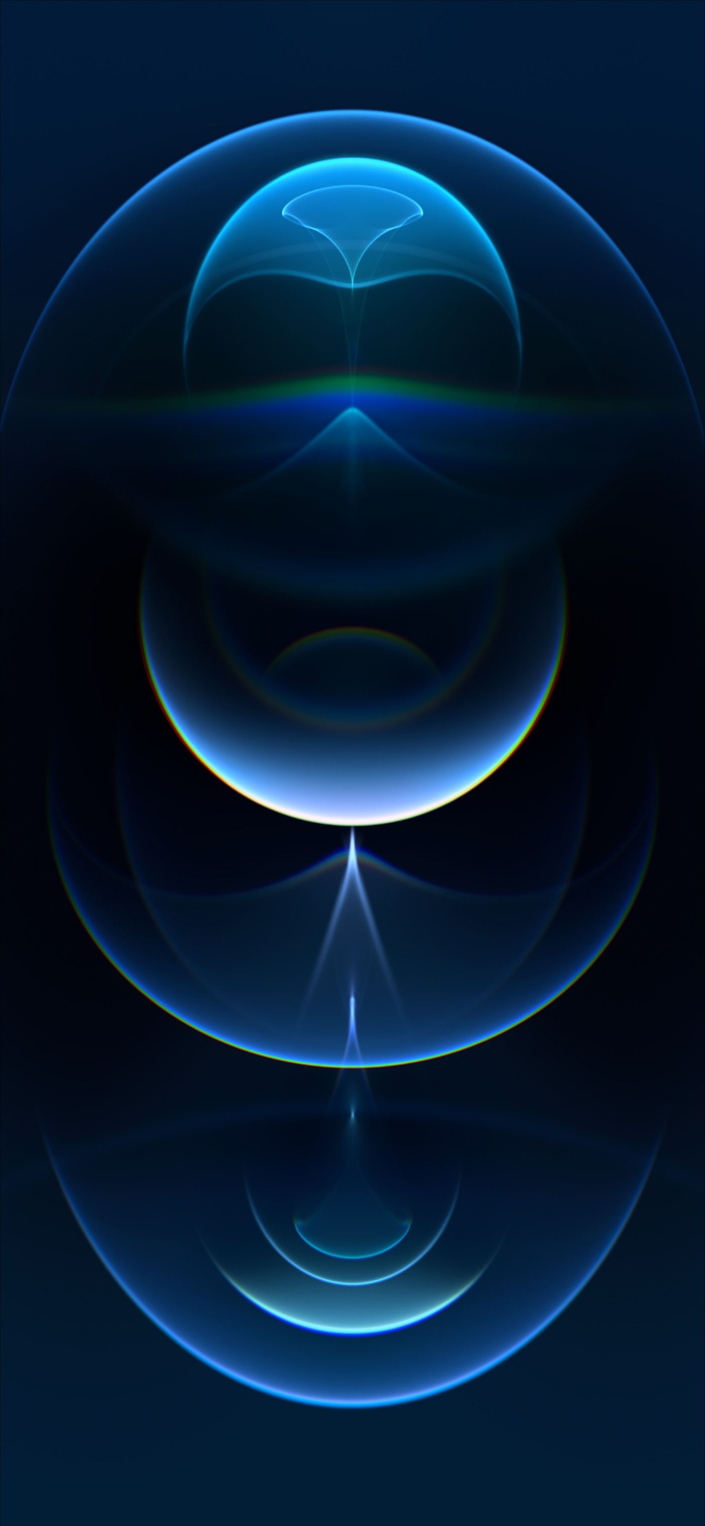 Sfere astratte blu luminose, 1404x3039 Full HD Verticale, iPhone Air