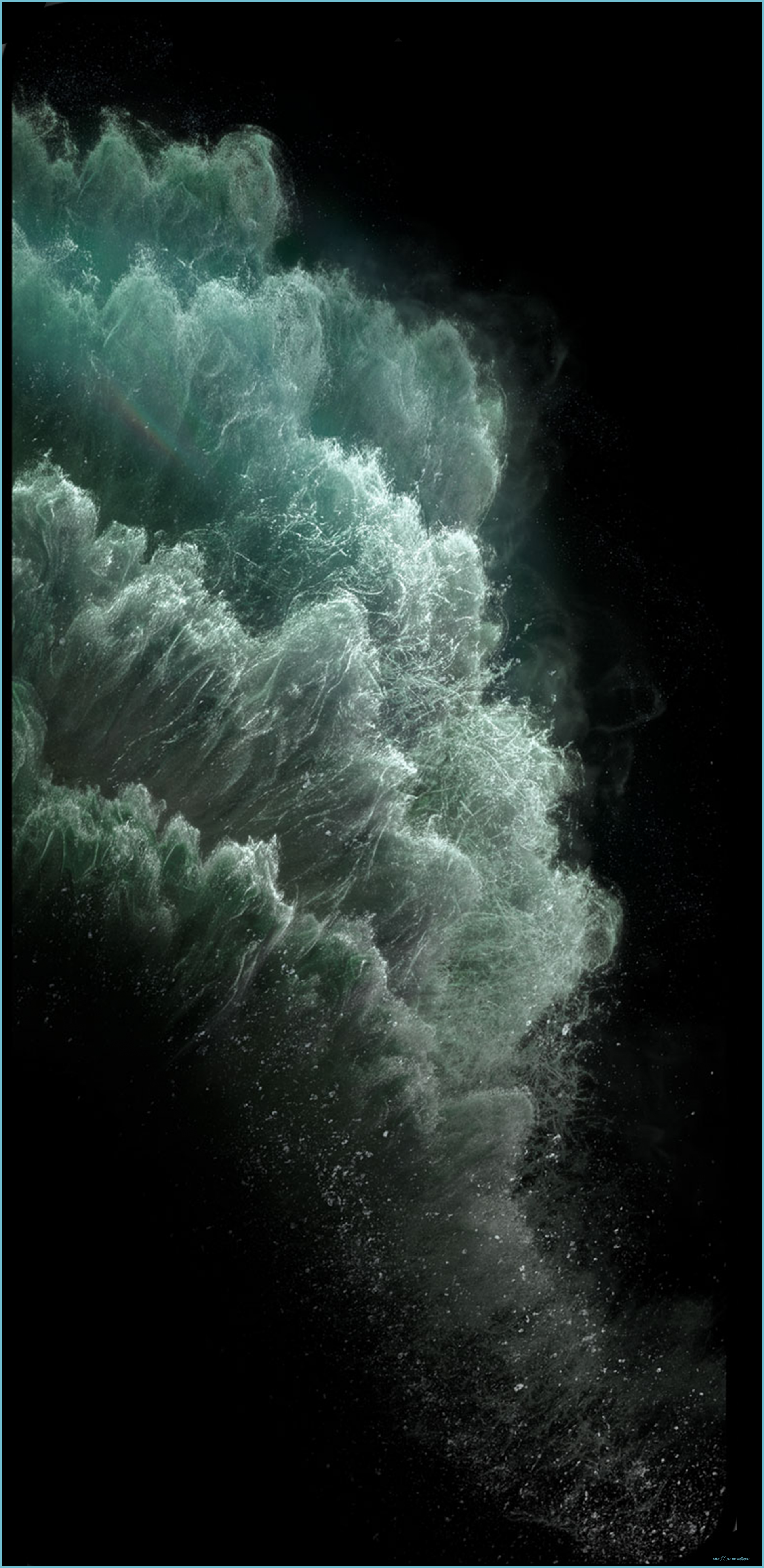 onda acqua verde astratta, 1891x3880 Verticale, iPhone Pro Max