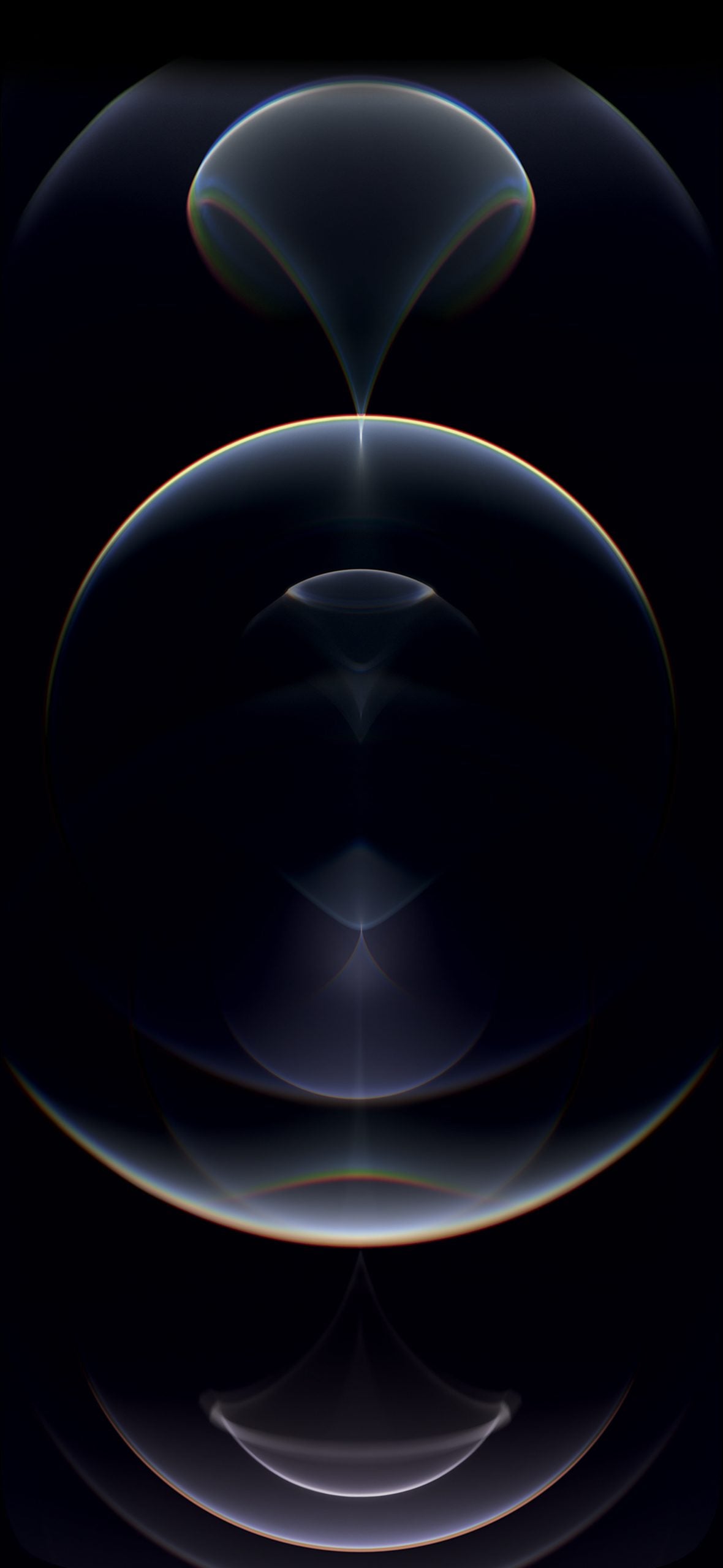 Sfere astratte scure riflesse, 1180x2560 Verticale, iPhone