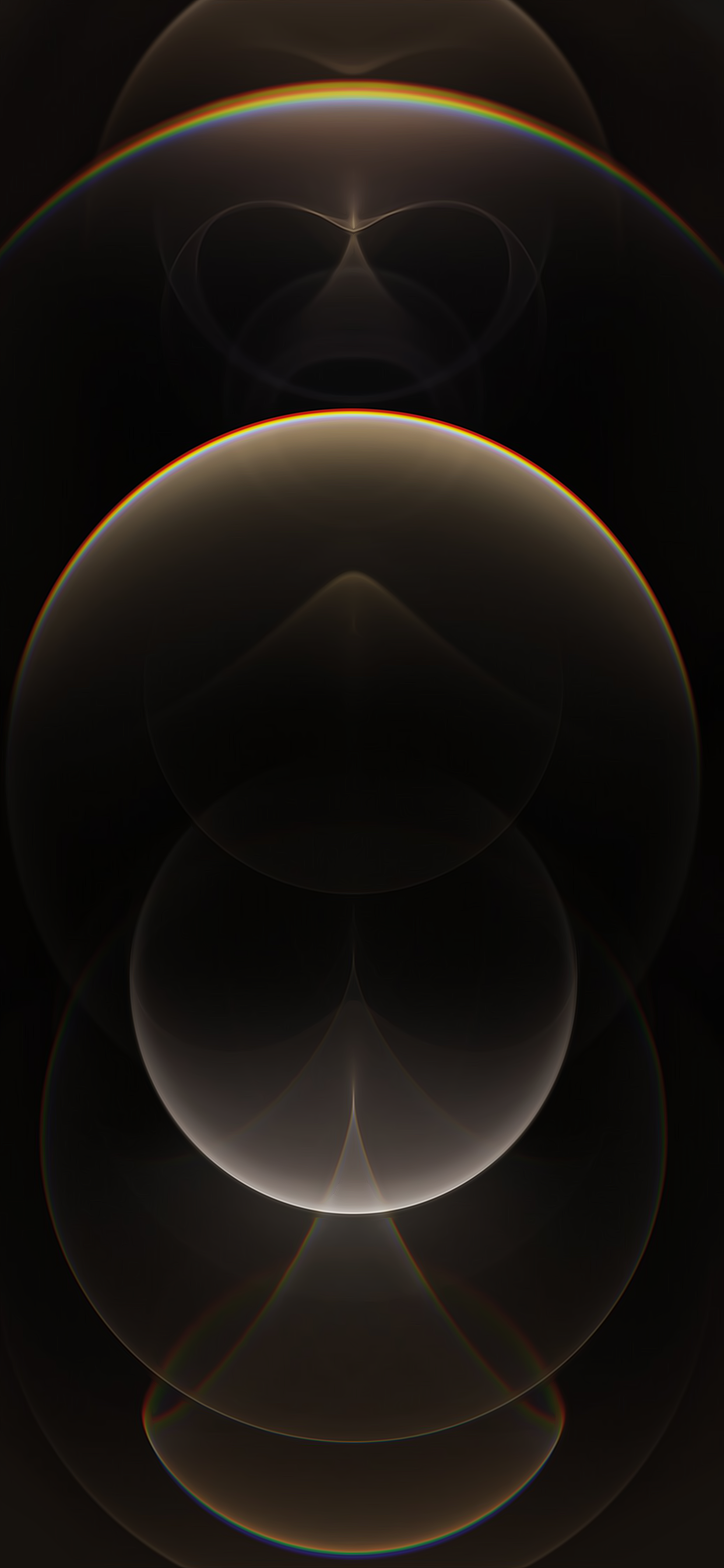 Sfere astratte dorate scure, 1242x2688 Full HD Verticale, iPhone