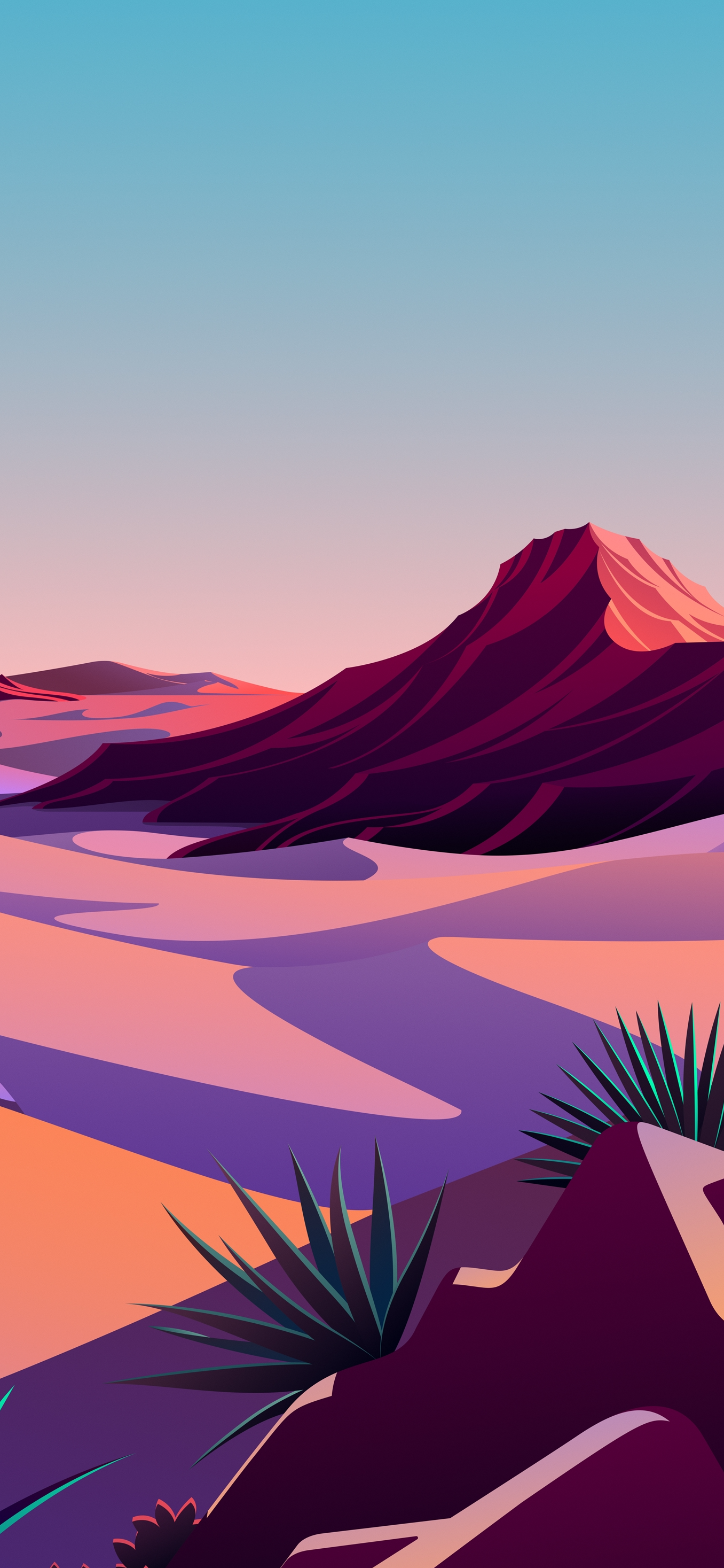 Deserto astratto colori pastello, 1356x2934 Verticale, iPhone Pro Max