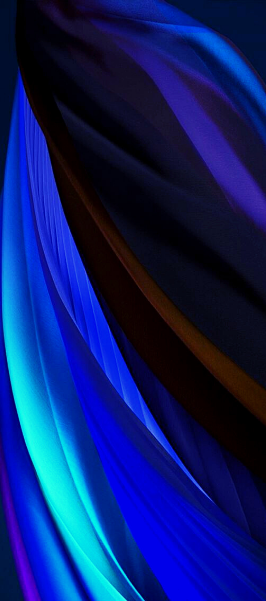 Onde astratte blu viola, 1080x2436 Full HD Verticale, iPhone Pro Max