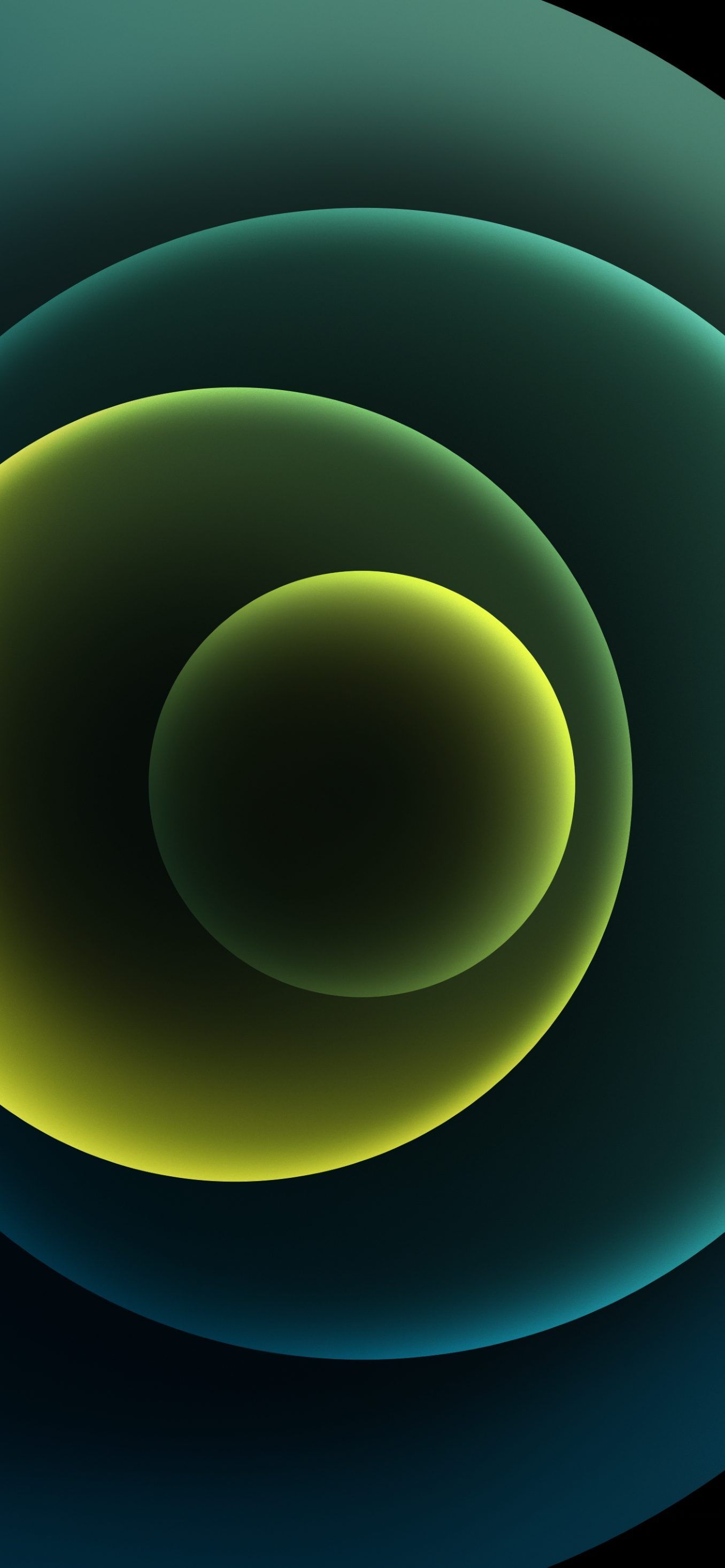 Cerchi astratti verde giallo, 1356x2934 Full HD Verticale, iPhone Pro Max