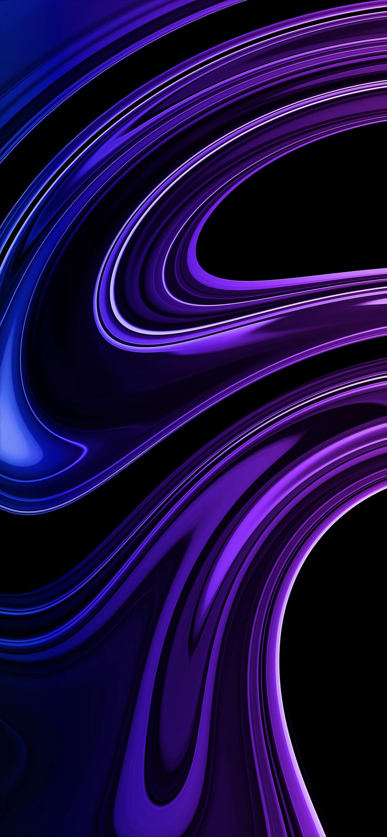 Onde astratte viola e blu, 1242x2688 Verticale, iPhone Pro Max