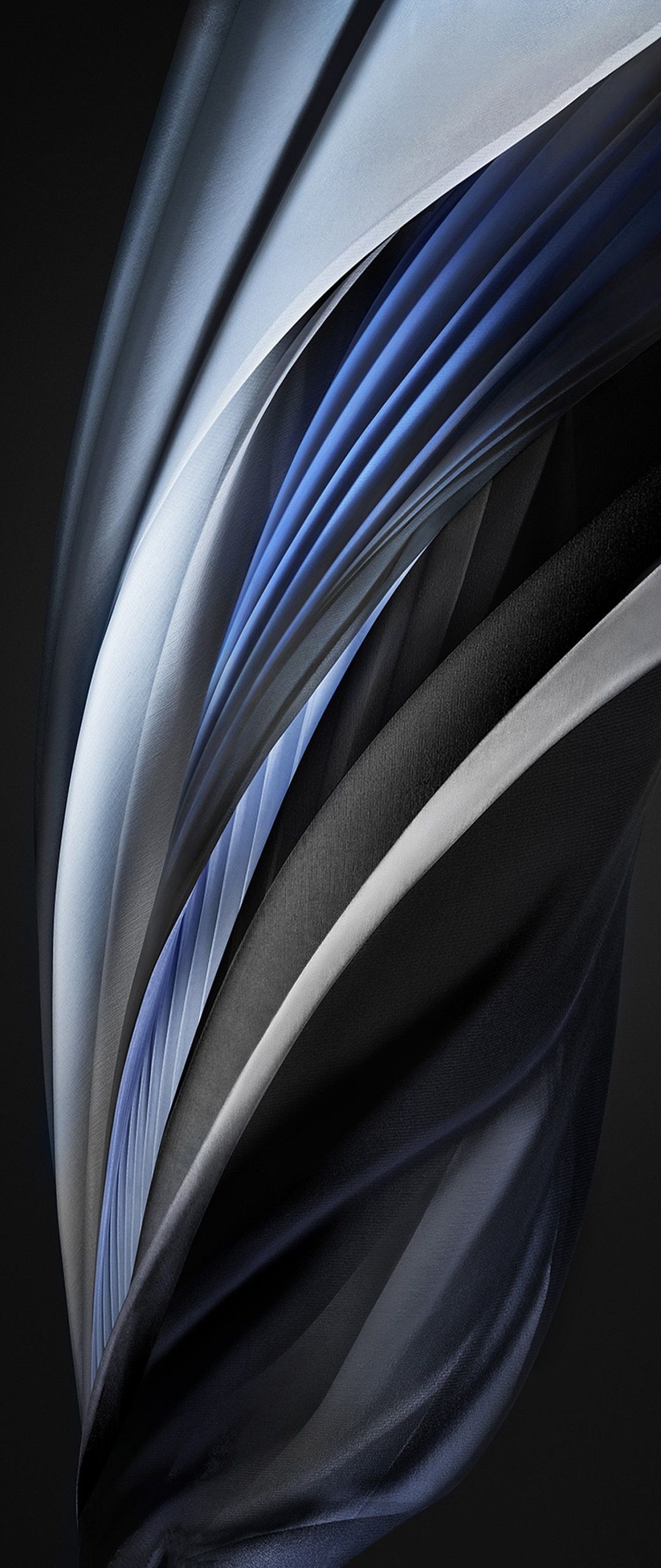 Onde astratte blu argento, 1080x2560 Verticale, iPhone Air