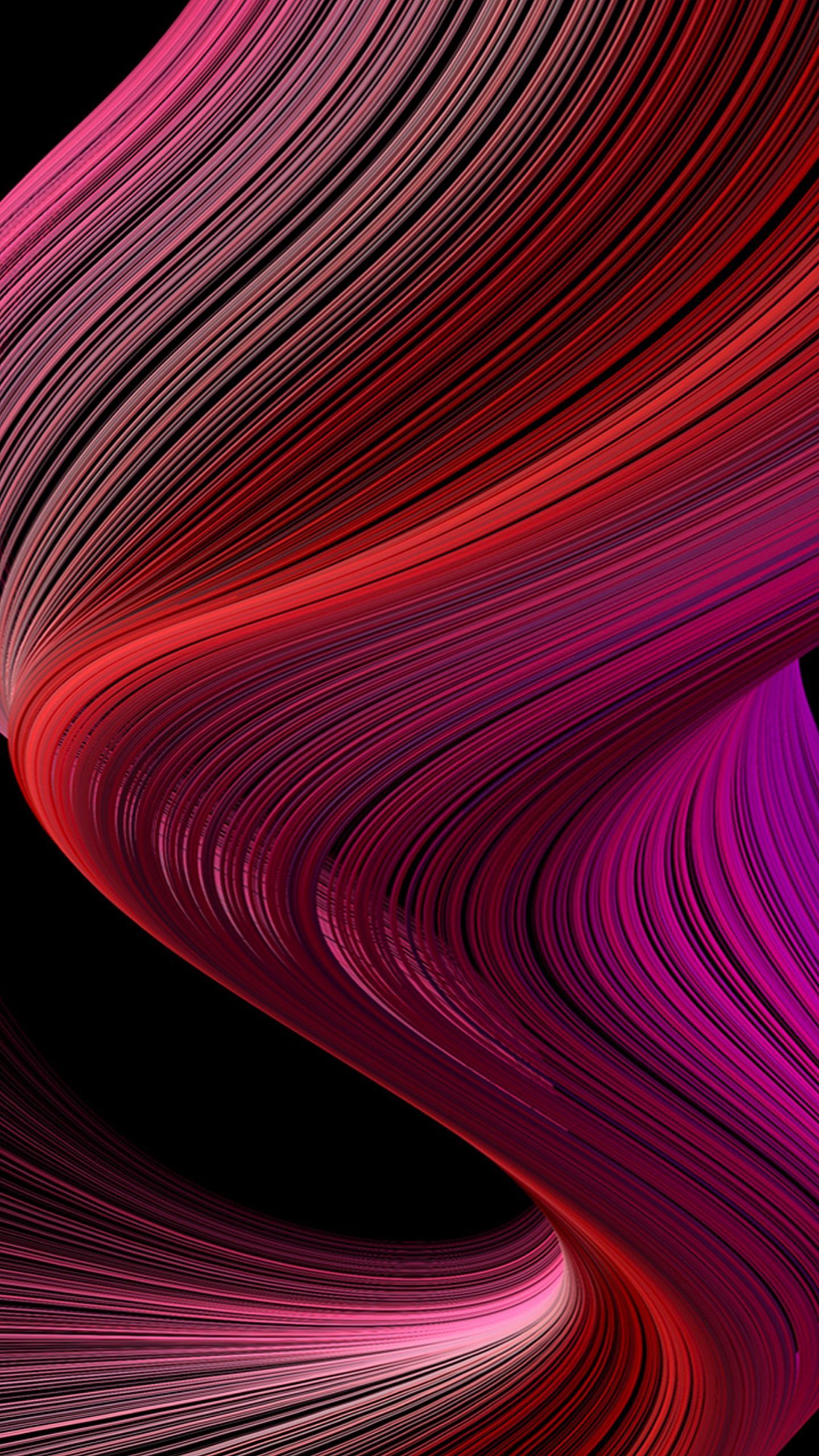 Onde astratte rosse e viola, 1440x2560 Verticale, iPhone Pro