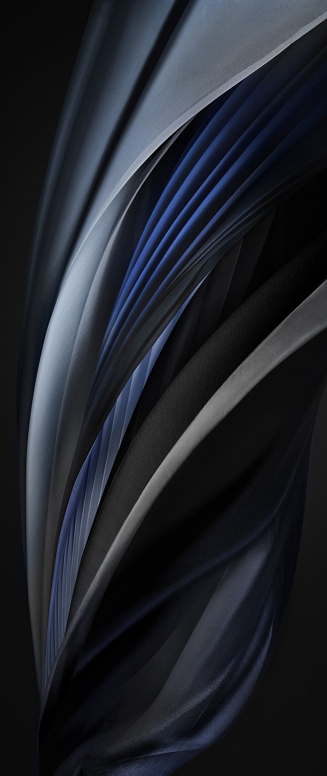 Forme astratte curve blu scuro, 1080x2560 Full HD Verticale, iPhone