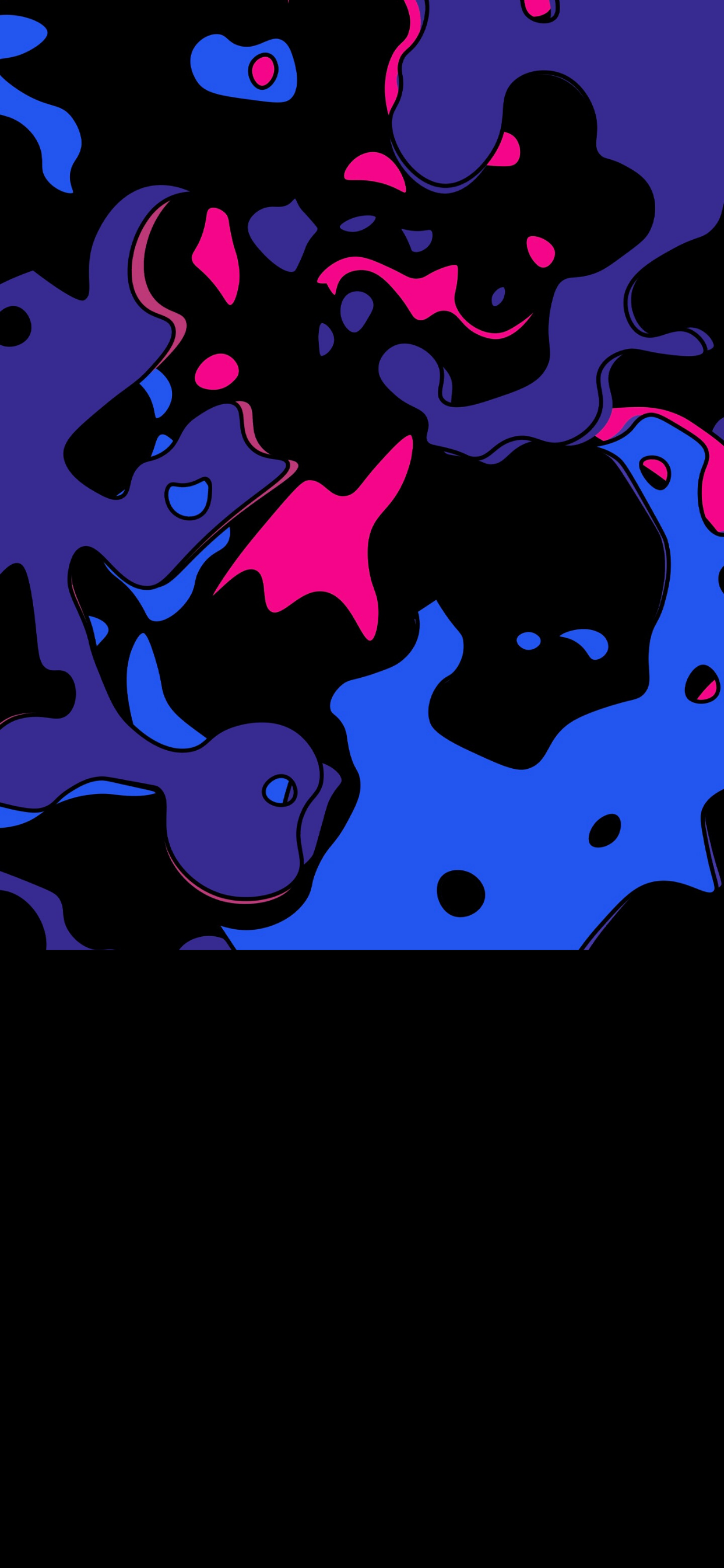 forme astratte blu rosa nero, 1242x2688 Verticale, iPhone Plus