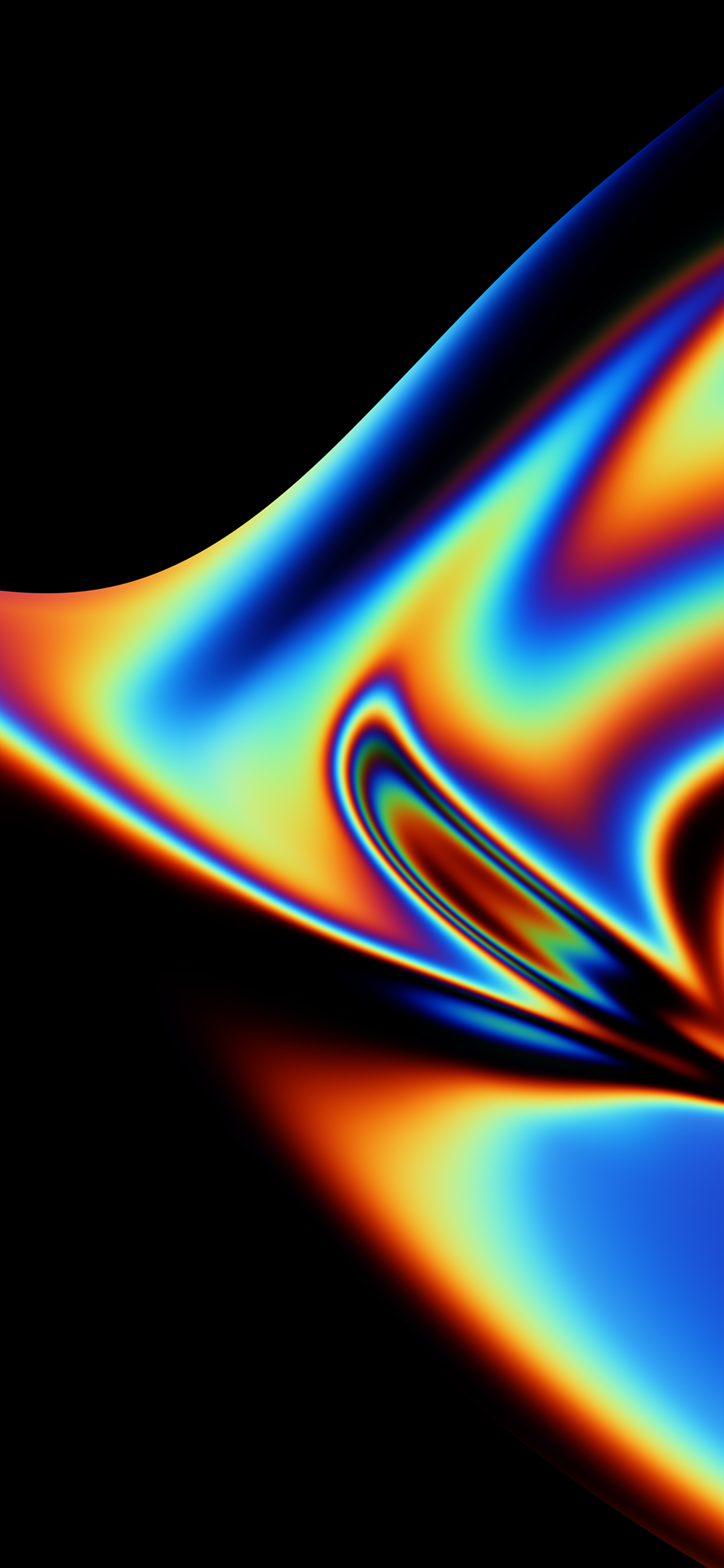 astratto fluido iridescente scuro, 1125x2436 Verticale, iPhone Air