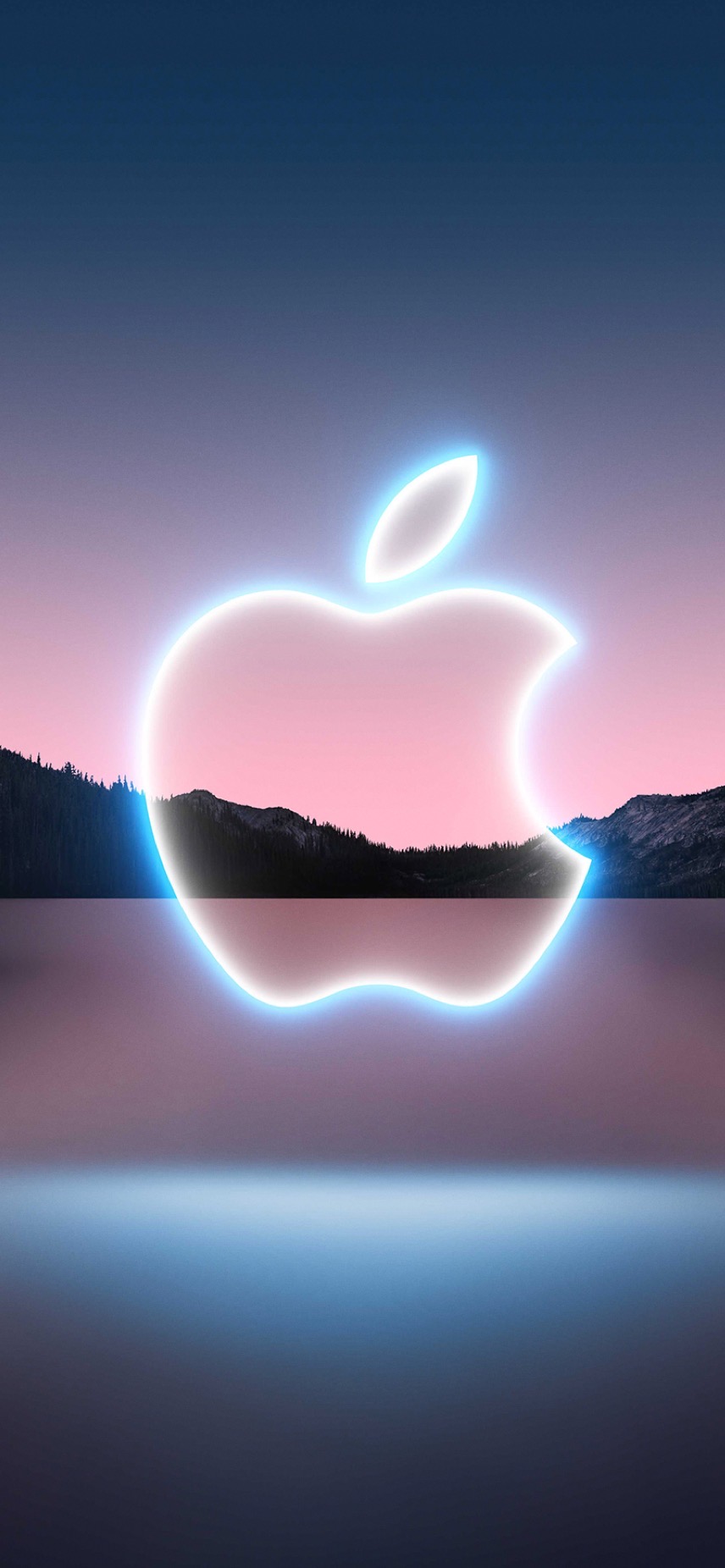 luce al neon blu parete, 856x1852 Full HD Verticale, iPhone Air