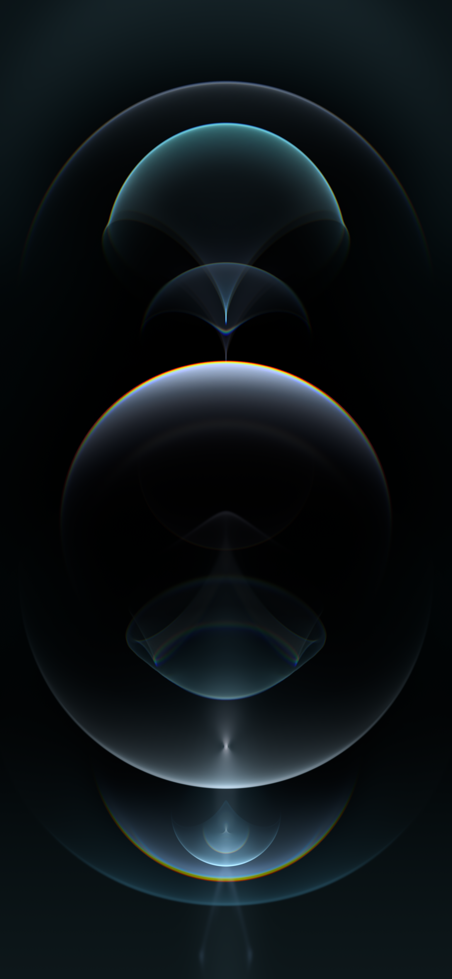 sfere concentriche nere scure, 1542x3334 Full HD Verticale, iPhone Pro Max