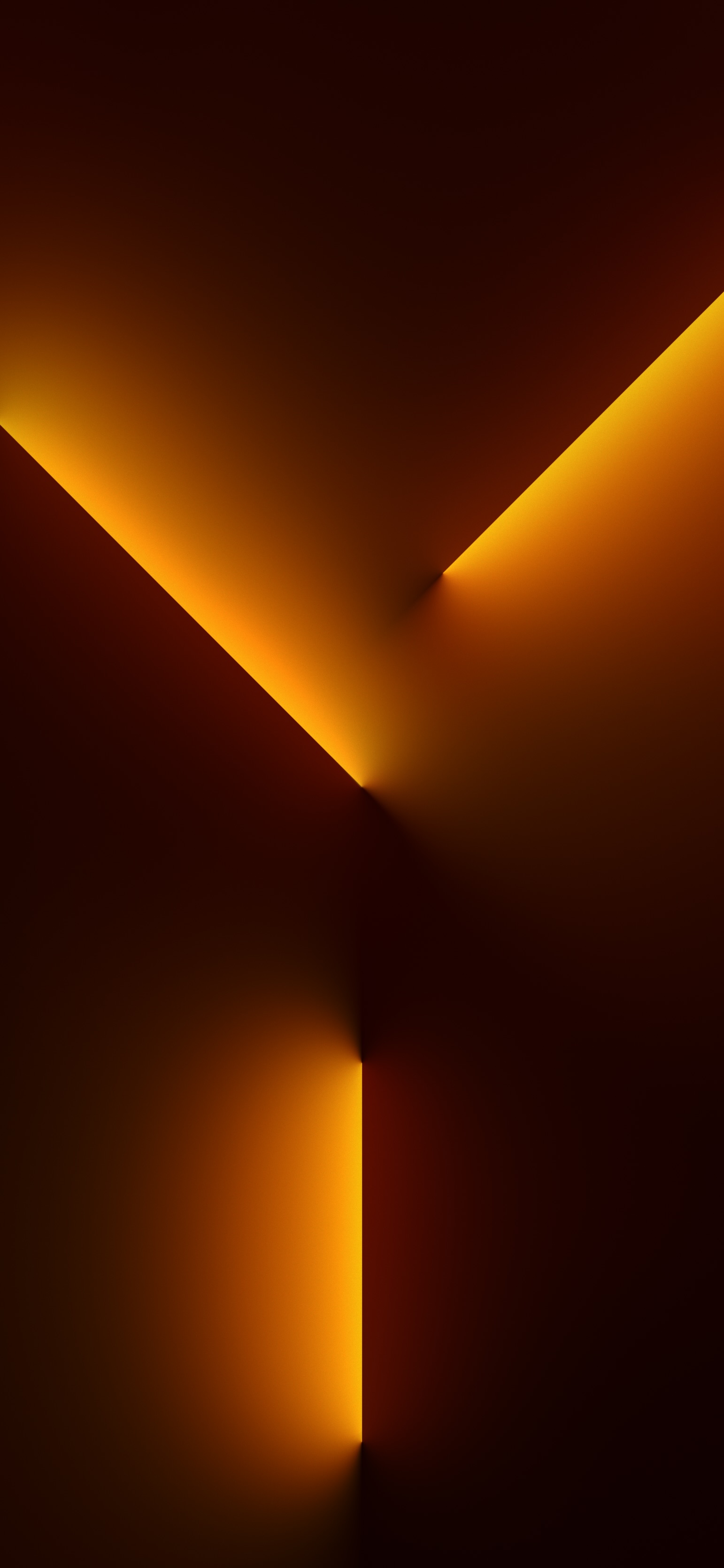 Luce arancione forma astratta, 1542x3334 Verticale, iPhone Plus