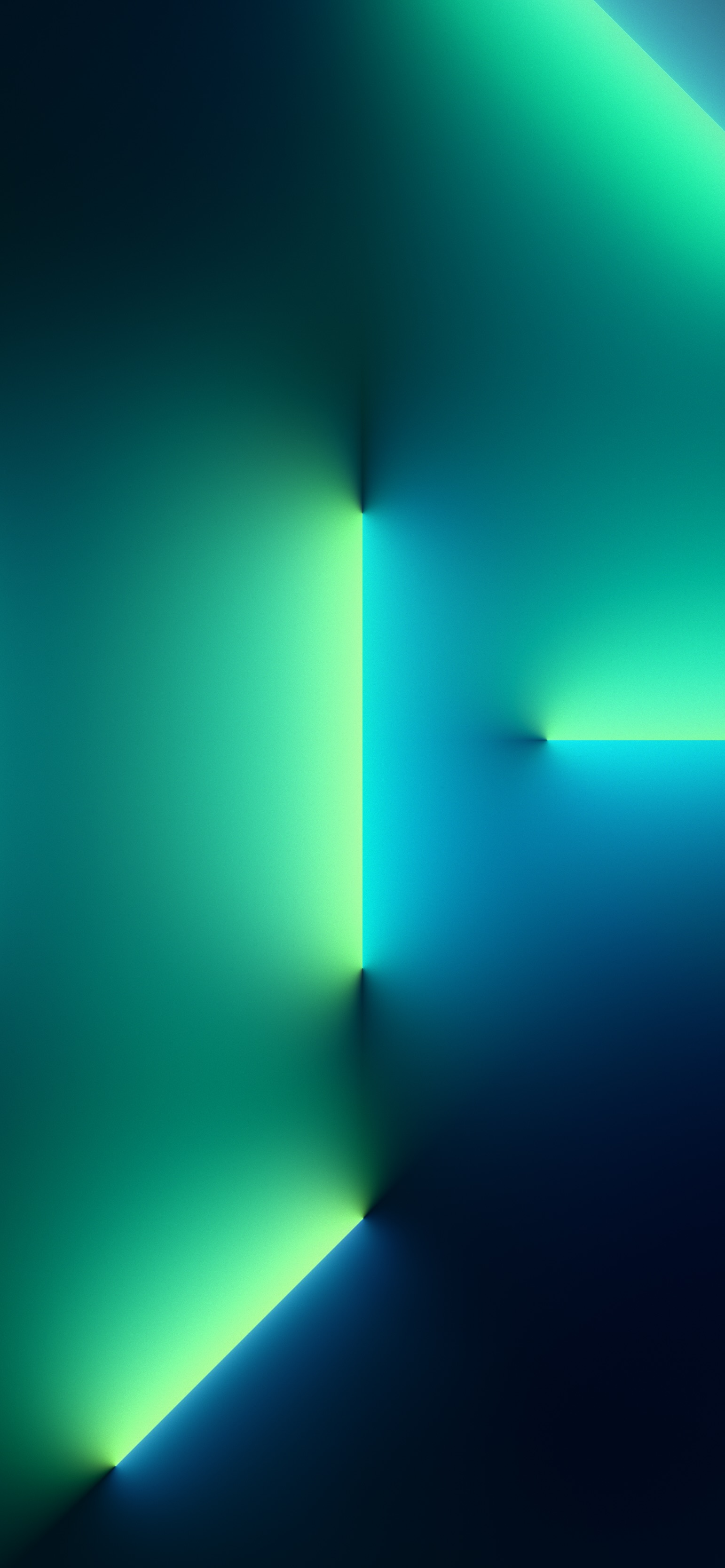 Luci astratte verde blu, 1542x3334 Verticale, iPhone Air