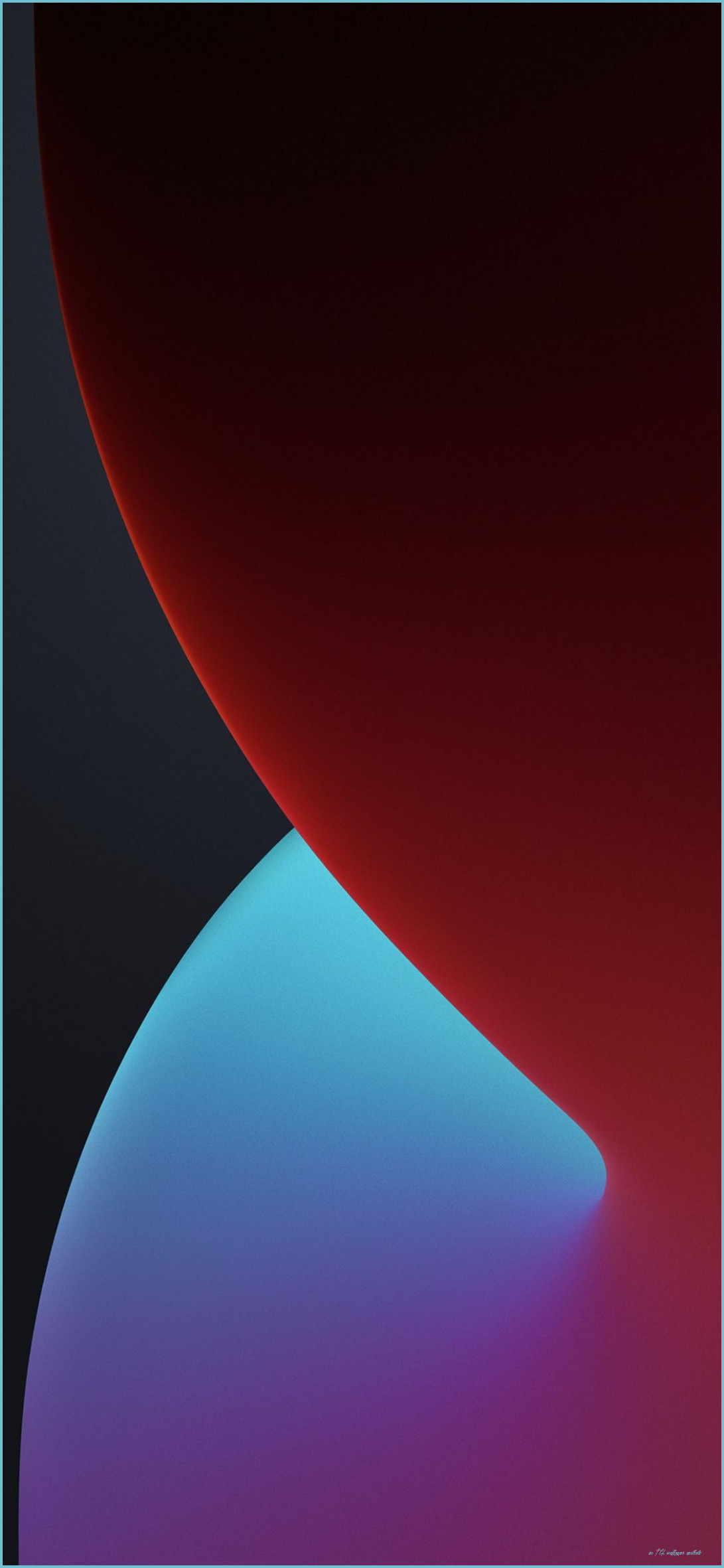 Sfera astratta rossa blu, 1091x2362 Verticale, iPhone Pro Max