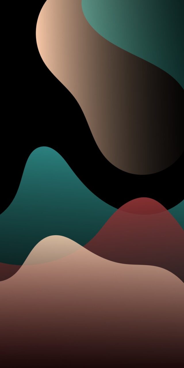 Forme astratte fluide colorate, 640x1280 Verticale, iPhone Pro