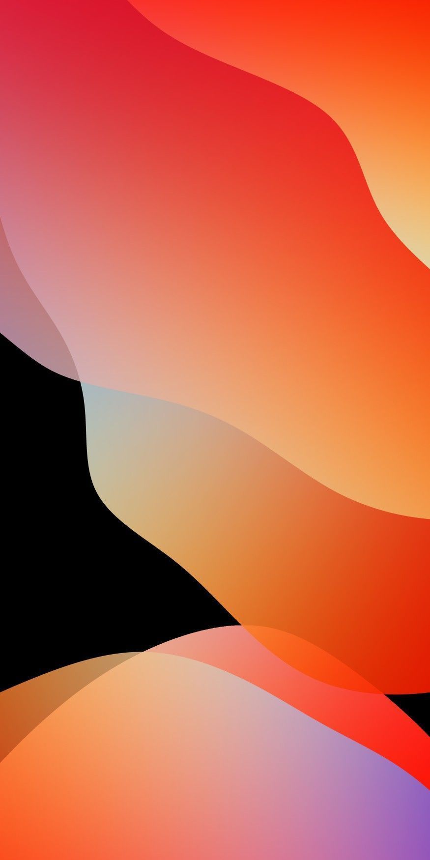 Onde astratte arancioni sfumate, 875x1750 Full HD Verticale, iPhone Plus