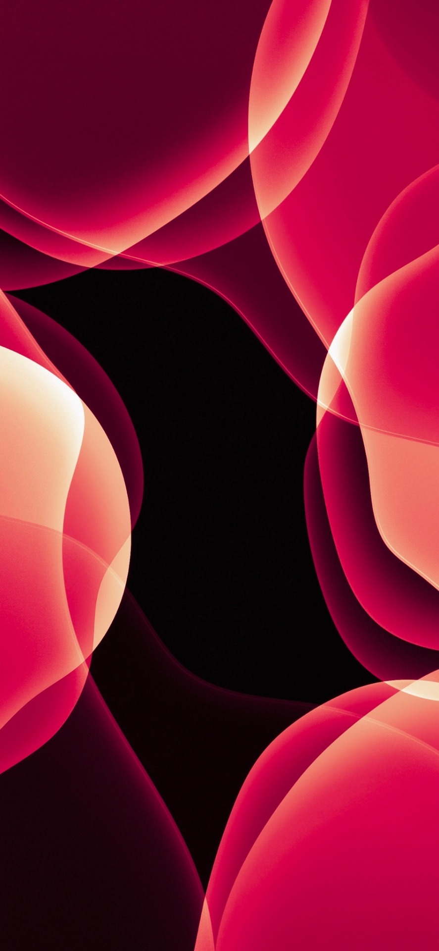 Bolle astratte rosa nero, 887x1920 Verticale, iPhone Plus