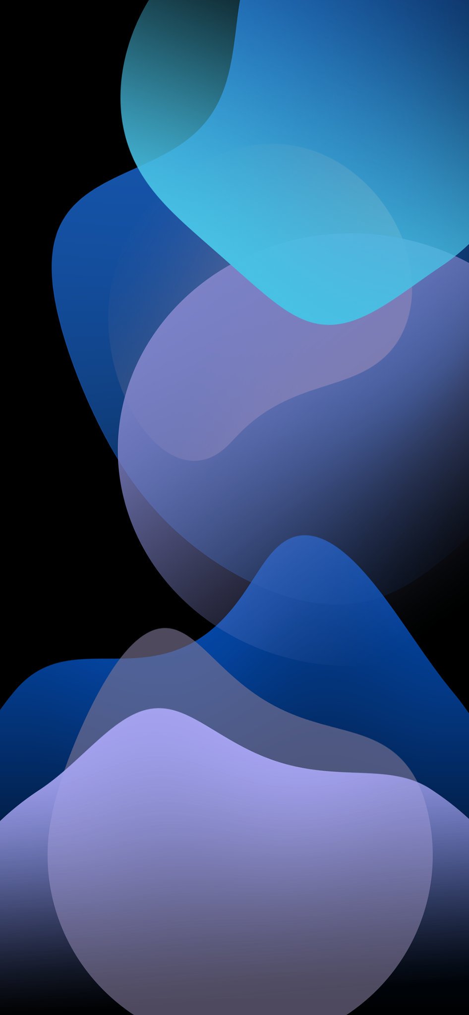 forme astratte blu viola, 946x2048 Verticale, iPhone Air