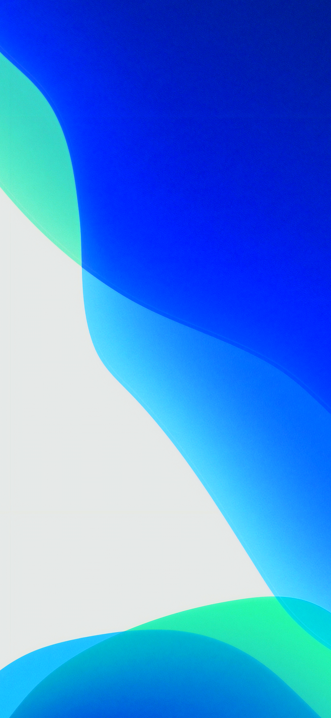 Onde astratte blu verdi, 1125x2436 Verticale, iPhone