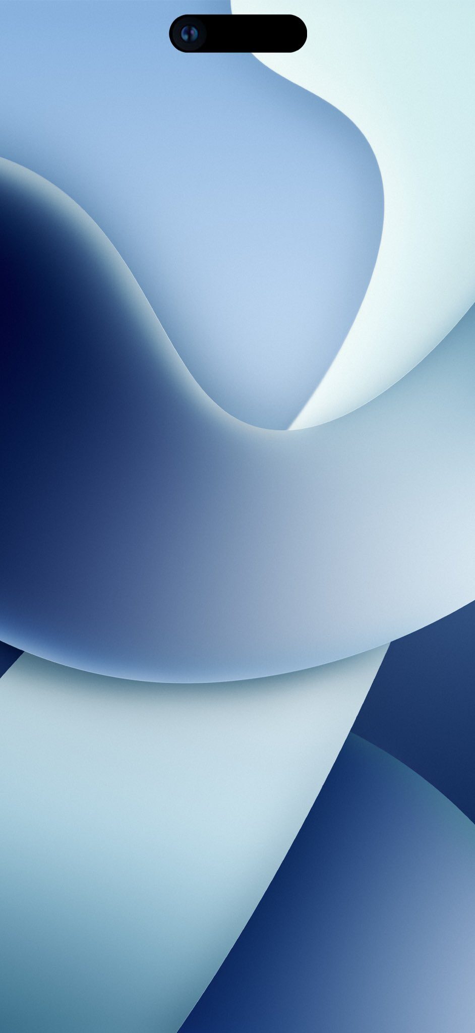 Onde astratte blu sfumate, 942x2048 Verticale, iPhone Pro