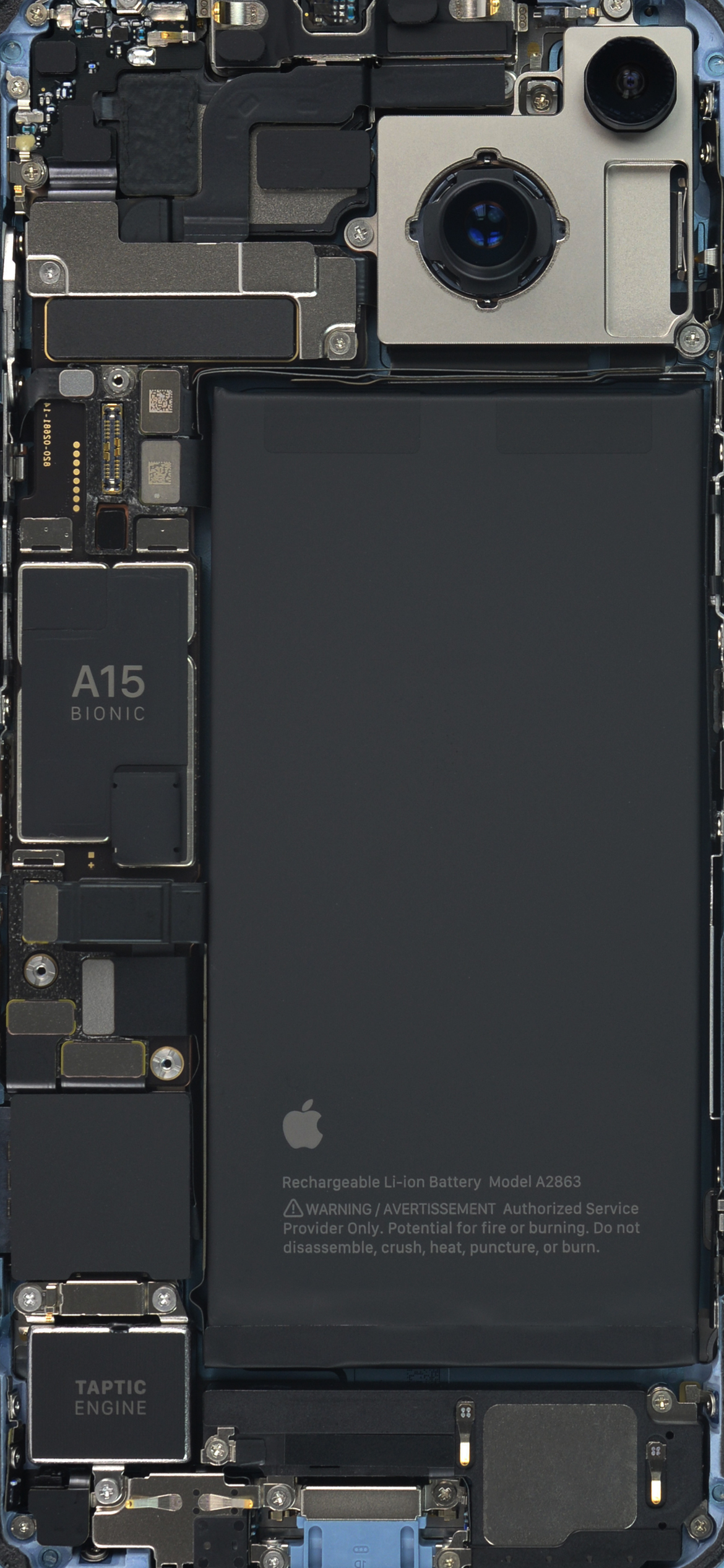iPhone smontato componenti interni, 1170x2532 Verticale, iPhone Air