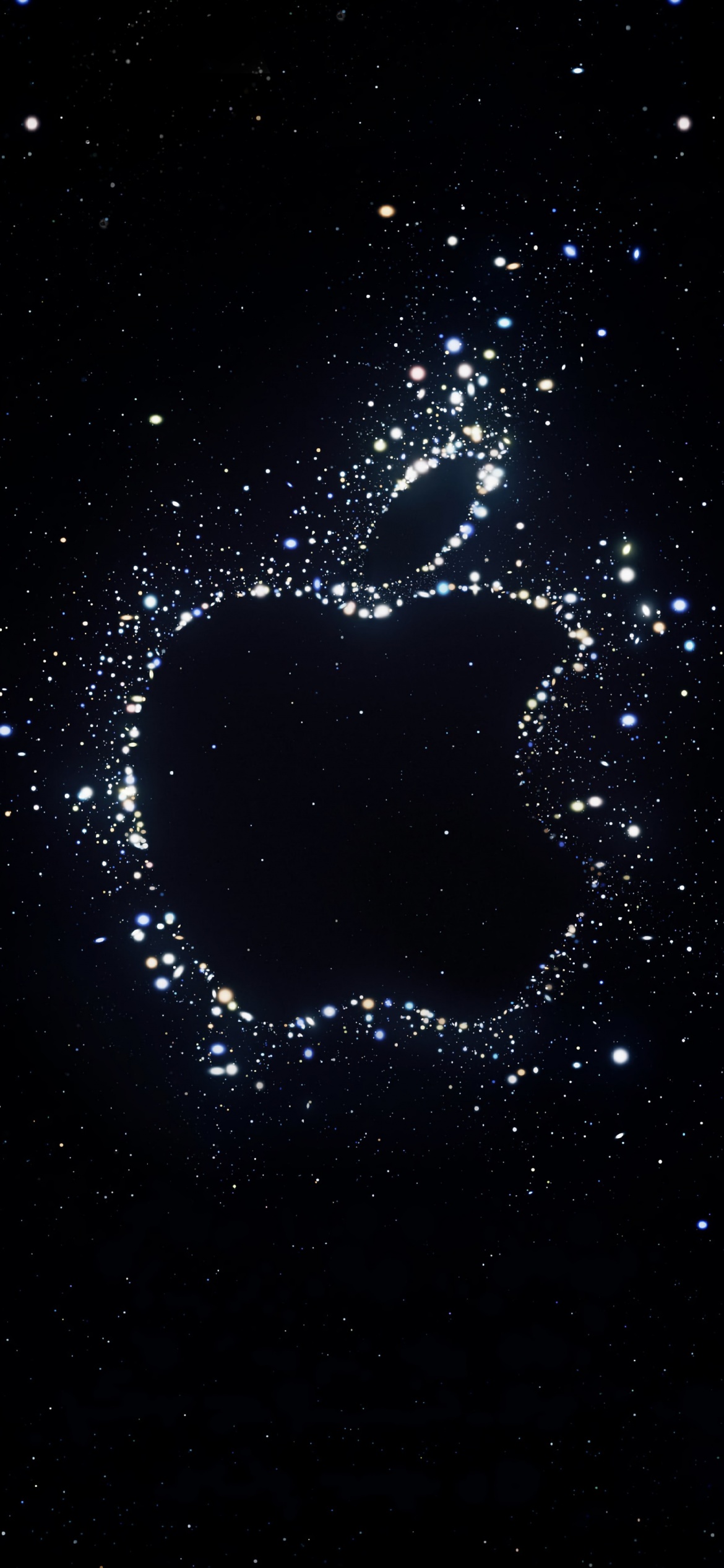 Logo Apple stelle scintillanti, azienda tech, 1170x2532 Verticale, iPhone Plus