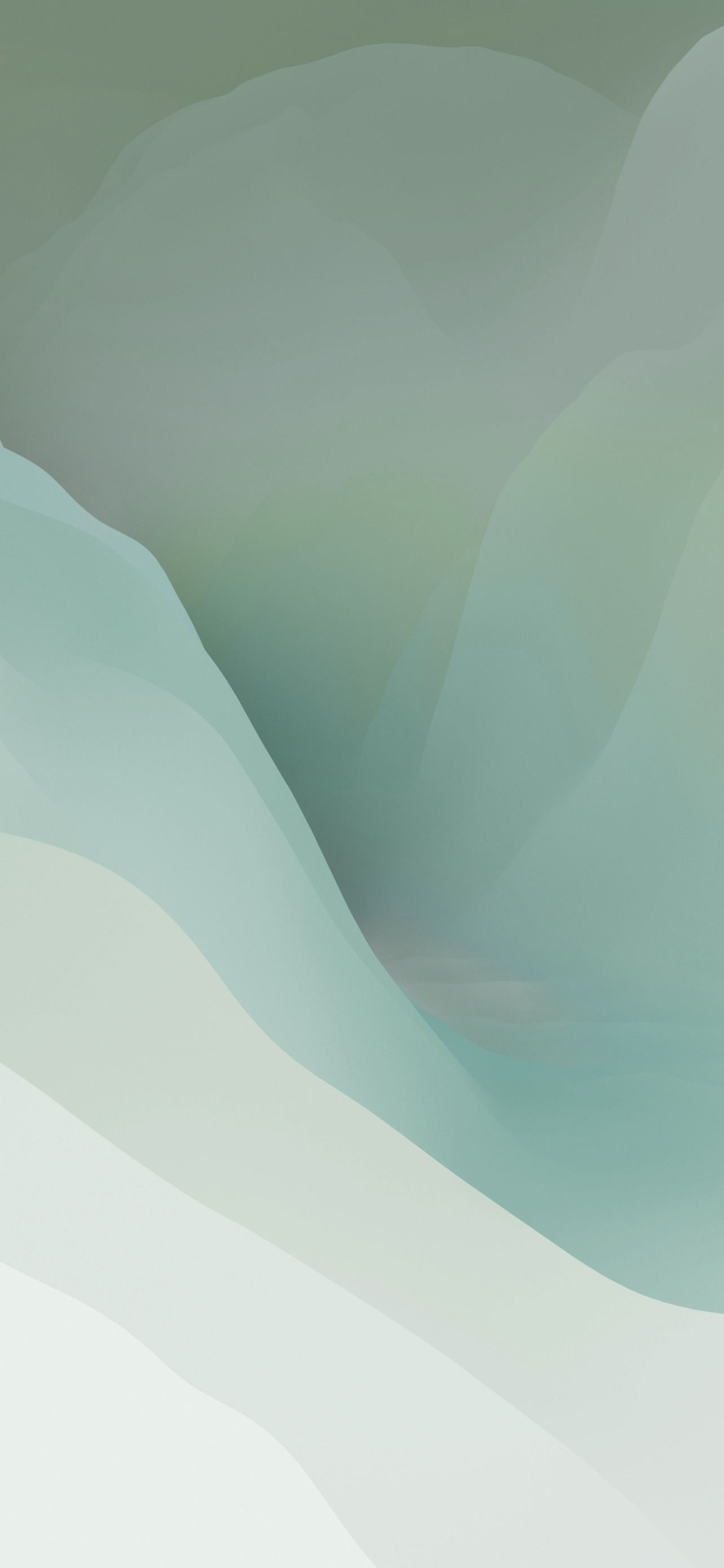 Onde astratte verde salvia, 1284x2778 Full HD Verticale, iPhone