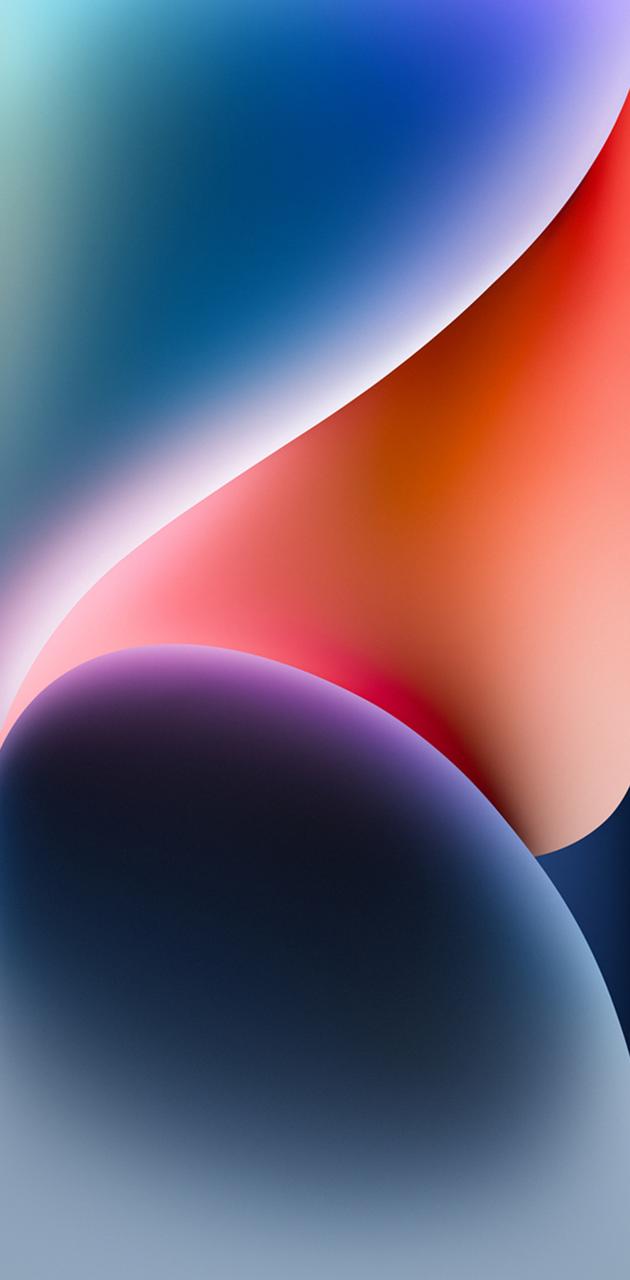 Onde astratte colorate sfumate, 630x1280 Verticale, iPhone