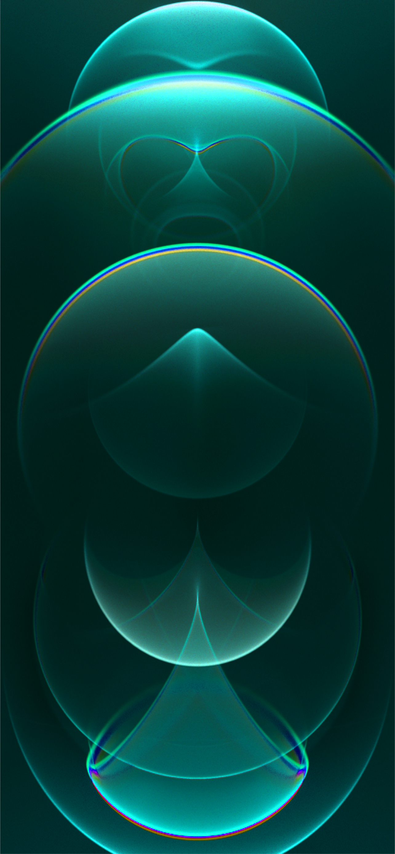 Sfere astratte verde acqua, 1284x2778 Full HD Verticale, iPhone Plus