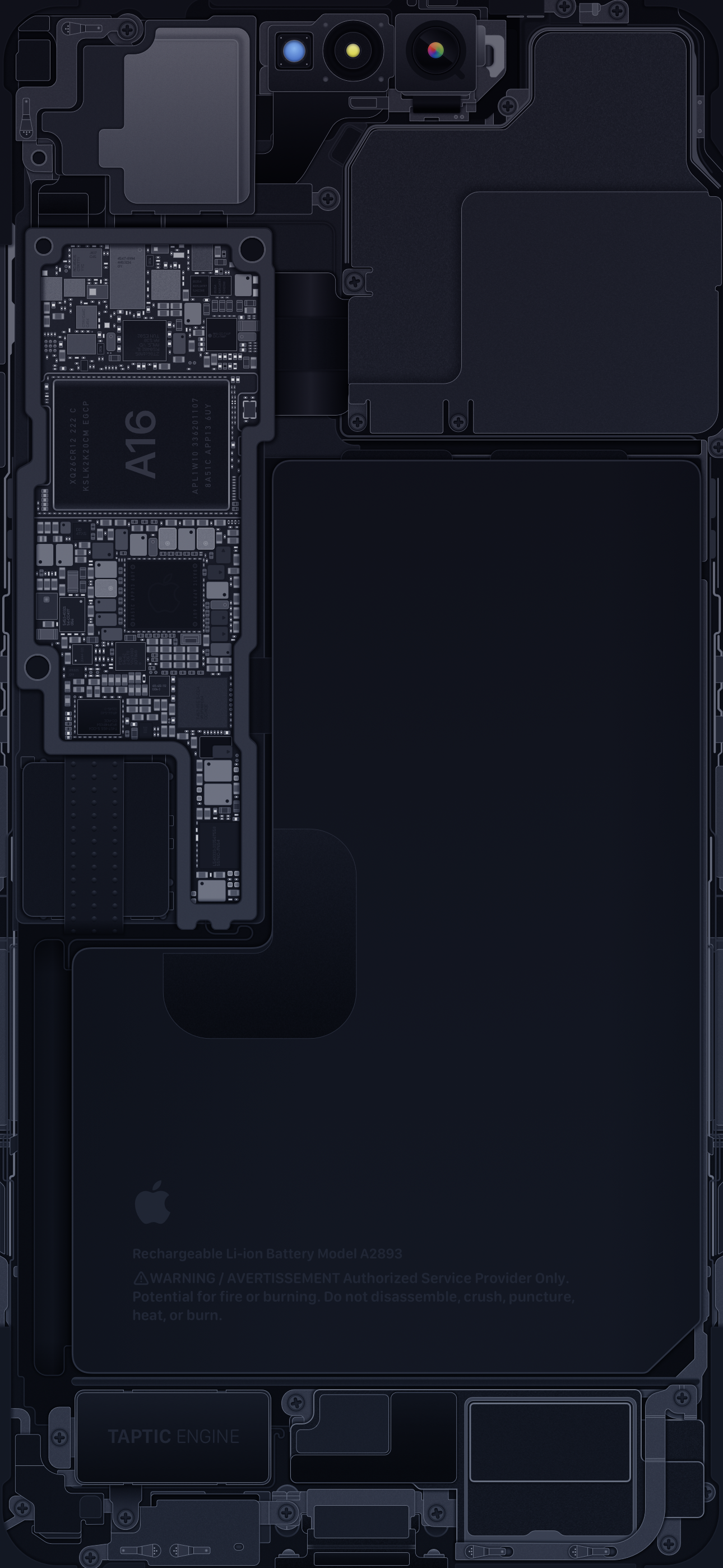 Schema interno iPhone componenti, 1290x2796 Full HD Verticale, iPhone Pro Max