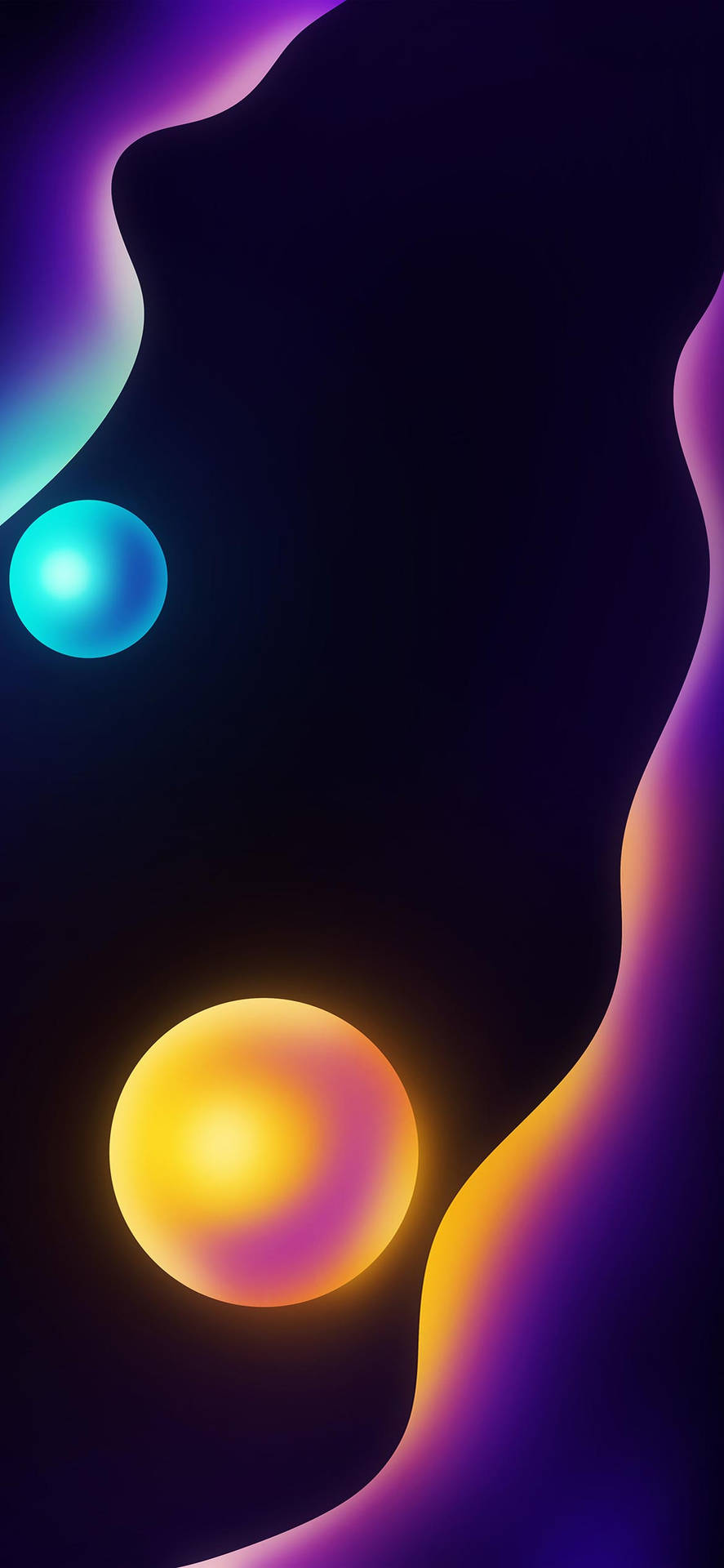Sfere astratte viola nero, 887x1920 Full HD Verticale, iPhone Plus