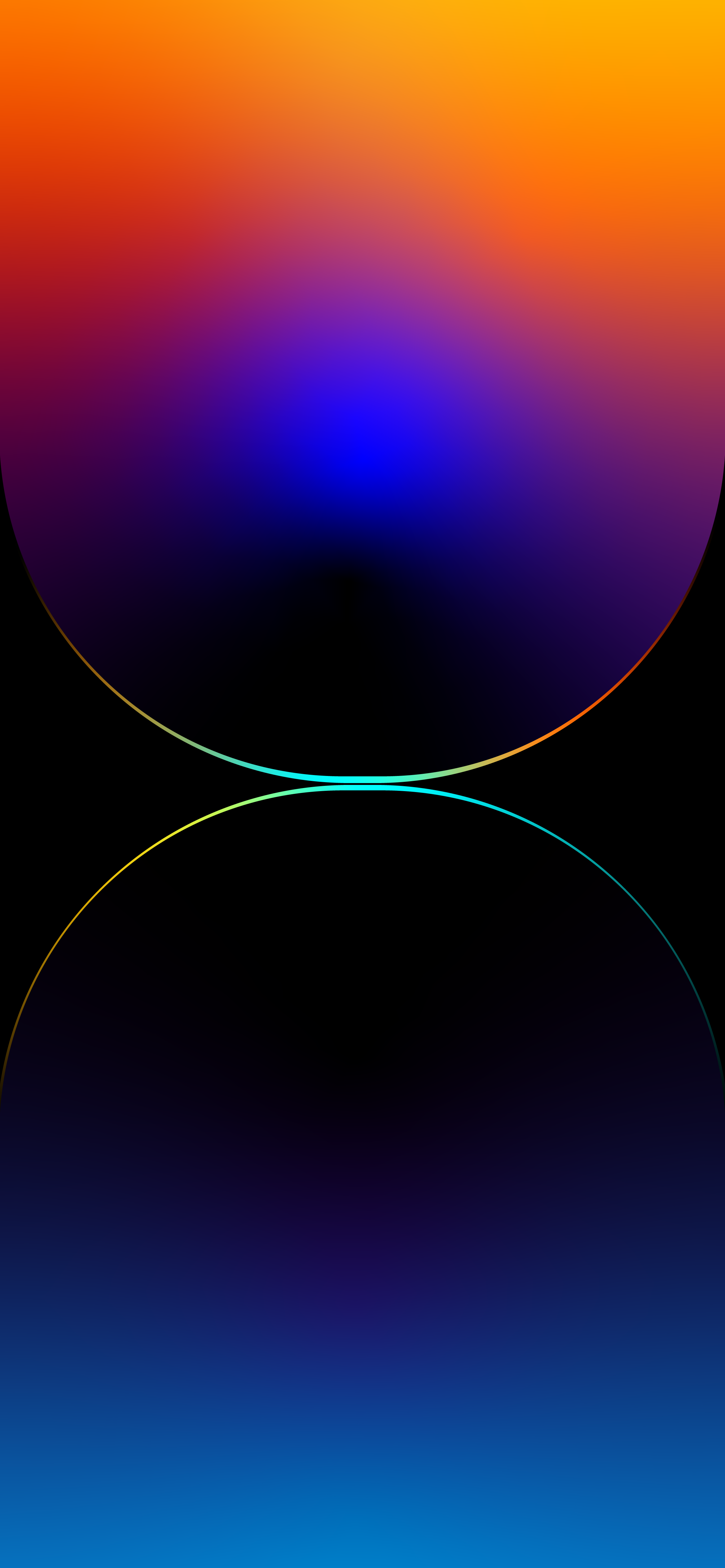 Arco astratto arancione blu, 2340x5064 Full HD Verticale, iPhone Air