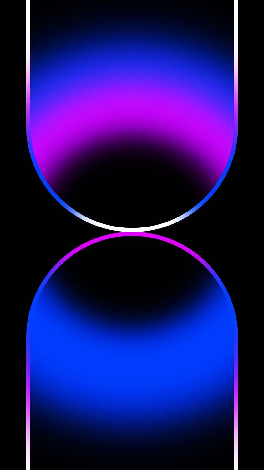 Arco neon viola e blu, 844x1500 Verticale, iPhone Plus