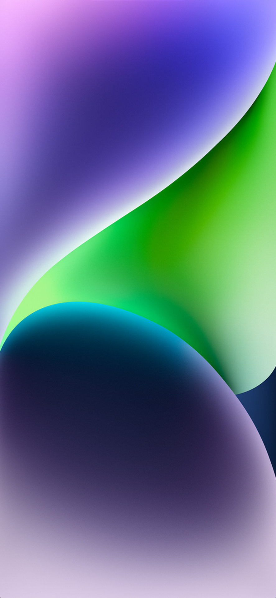 Onde astratte viola e verde, 887x1920 Verticale, iPhone Pro