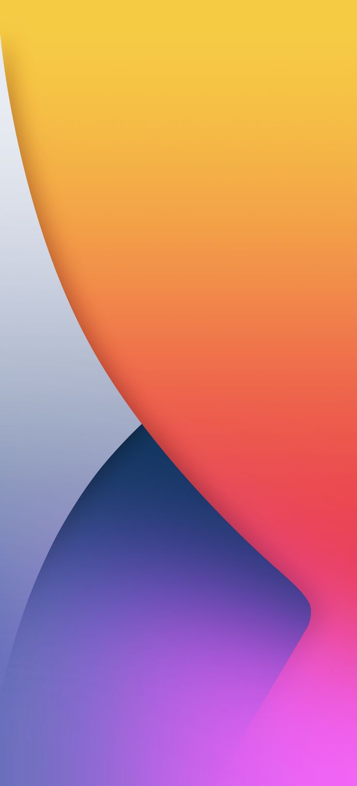 Sfondo astratto curve colorate iOS, 736x1619 Verticale, iPhone
