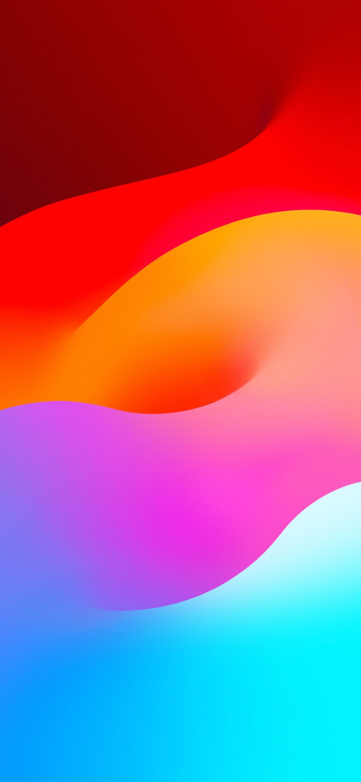 Onde astratte multicolori sfumate, sfondi 4K, 1181x2560 Full HD Verticale, iPhone Pro