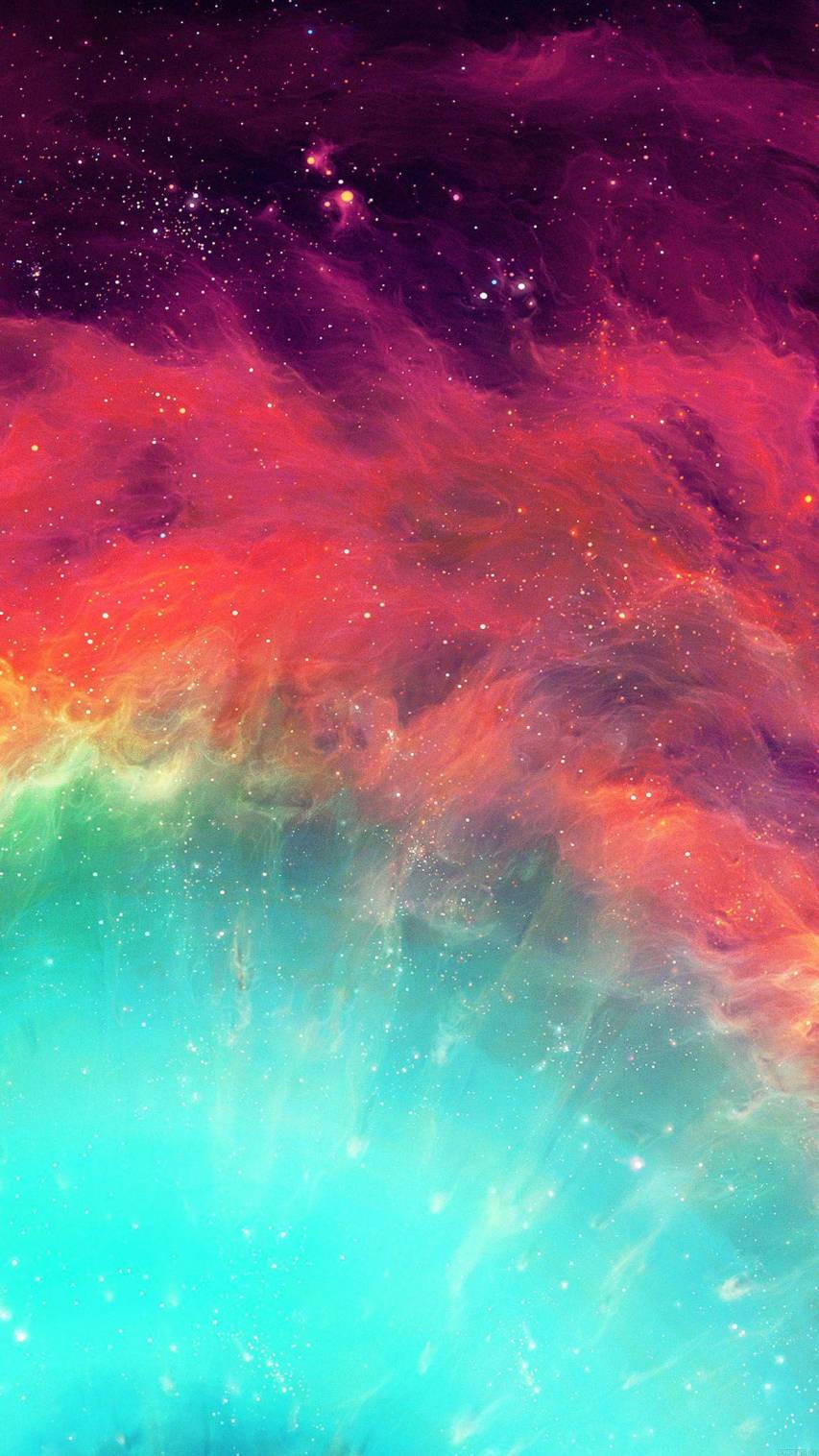 Nebulosa colorata astratta, sfondi 4K, 853x1516 Verticale, iPhone Pro Max