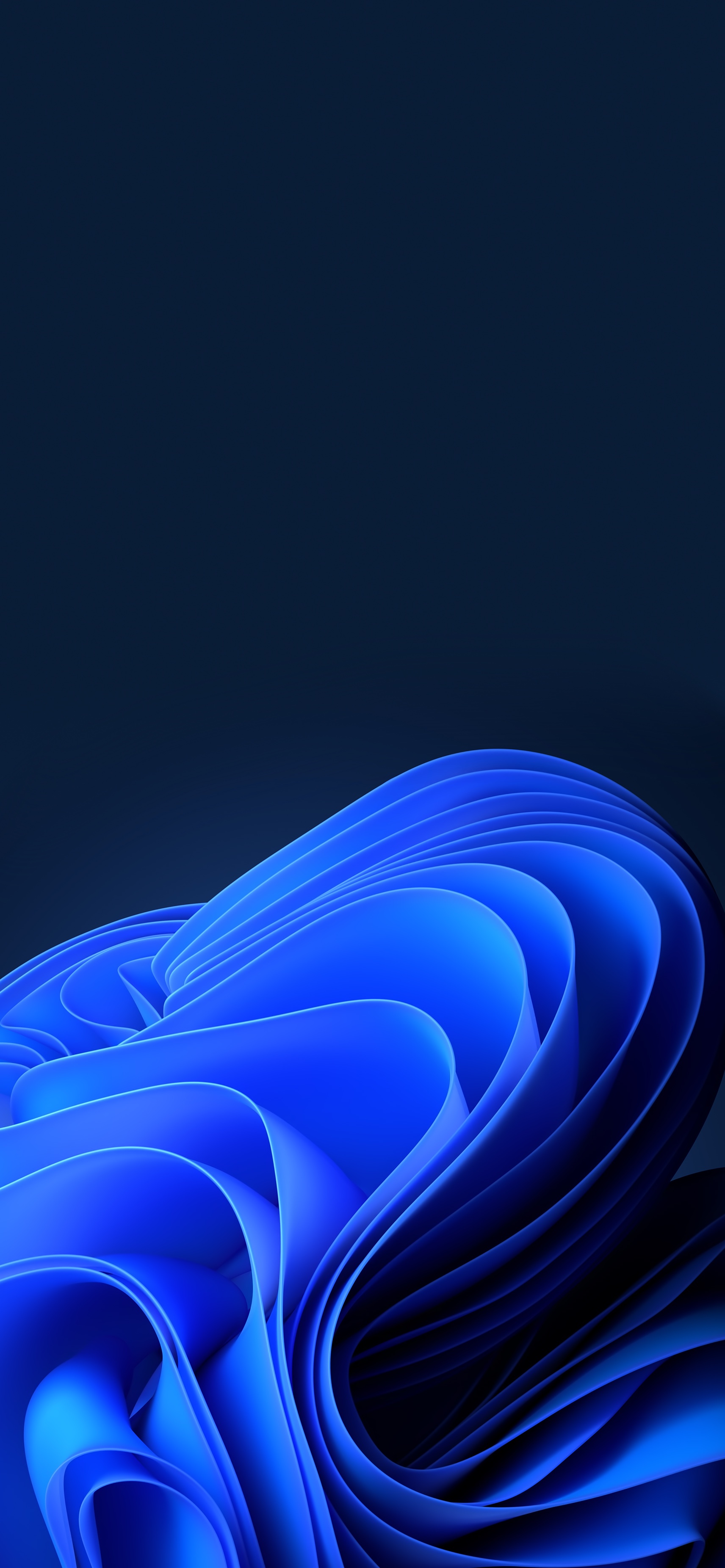 Onde astratte blu Windows 11, sistema operativo Microsoft, sfondi 4K, 1712x3704 Verticale, iPhone Plus