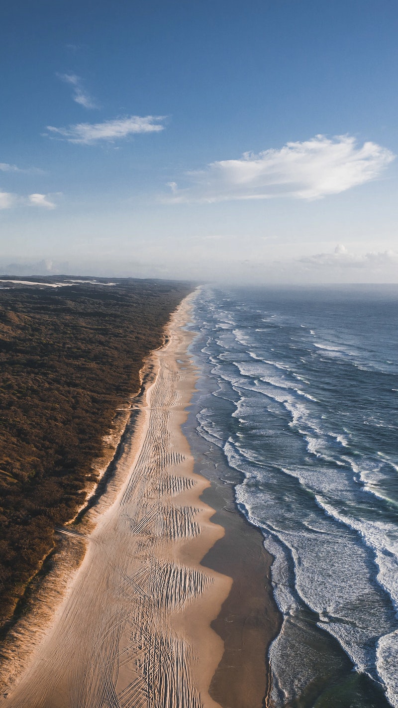 Spiaggia costiera vista aerea, 800x1422 Full HD Verticale, iPhone Plus