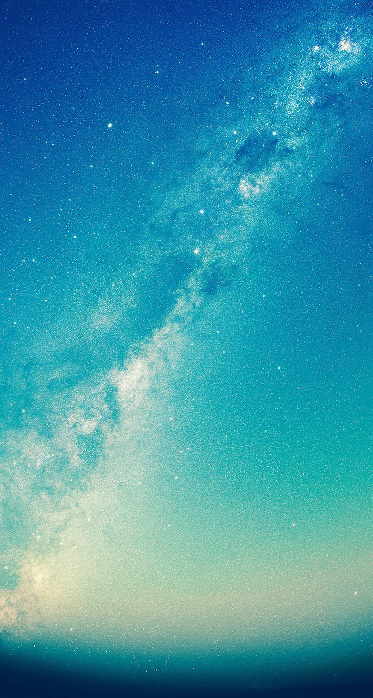 Cielo stellato blu turchese, 744x1392 Full HD Verticale, iPhone