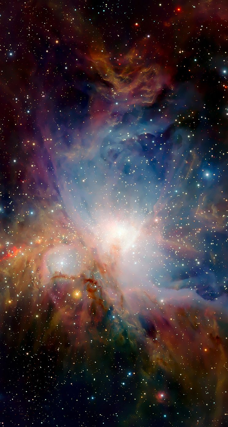 Nebulosa colorata nello spazio, 744x1392 Verticale, iPhone Plus
