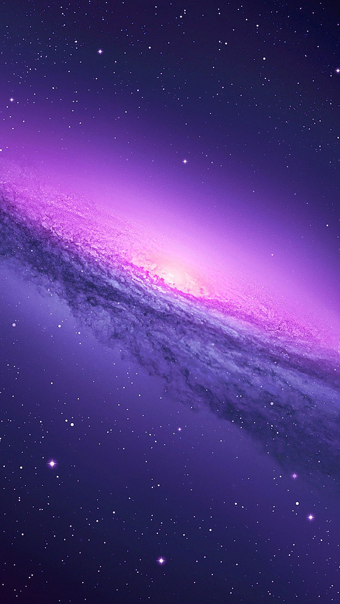 Galassia viola con stelle, 1080x1920 Verticale, iPhone Pro Max