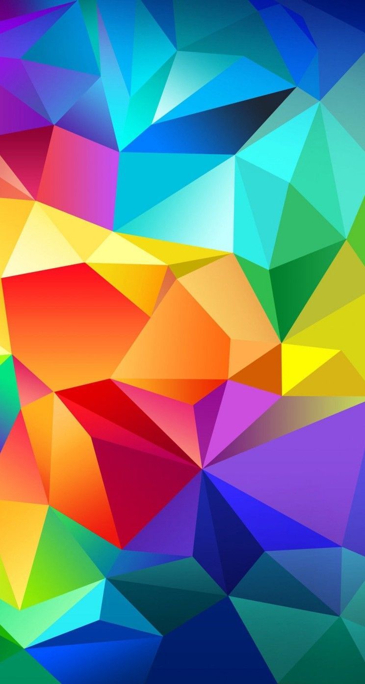 Sfondo geometrico astratto colorato, 744x1392 Full HD Verticale, iPhone Pro Max