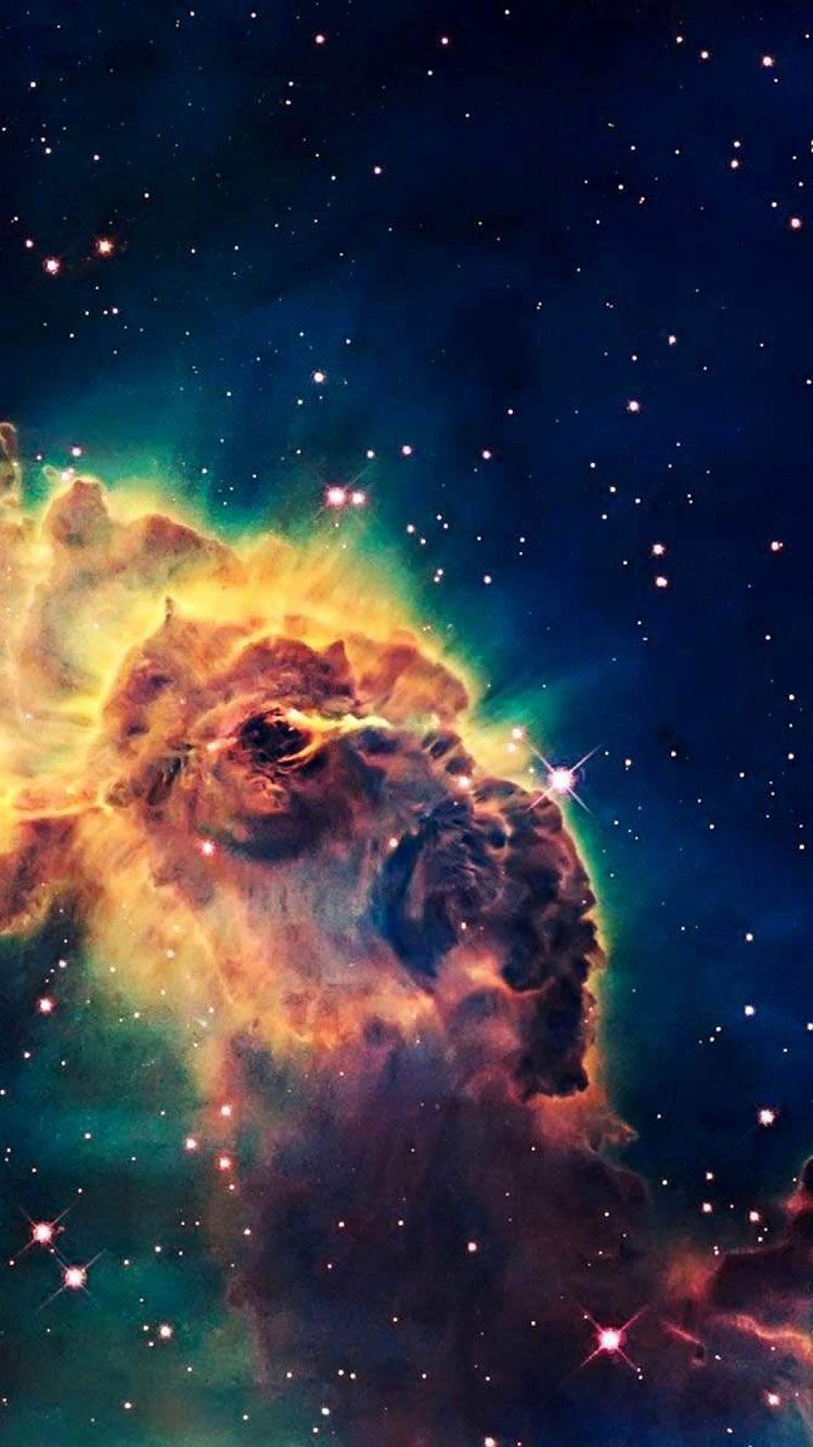 Nebulosa colorata nello spazio, 750x1334 Verticale, iPhone