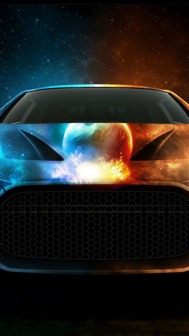 Auto con effetto galassia, 750x1334 Full HD Verticale, iPhone Plus