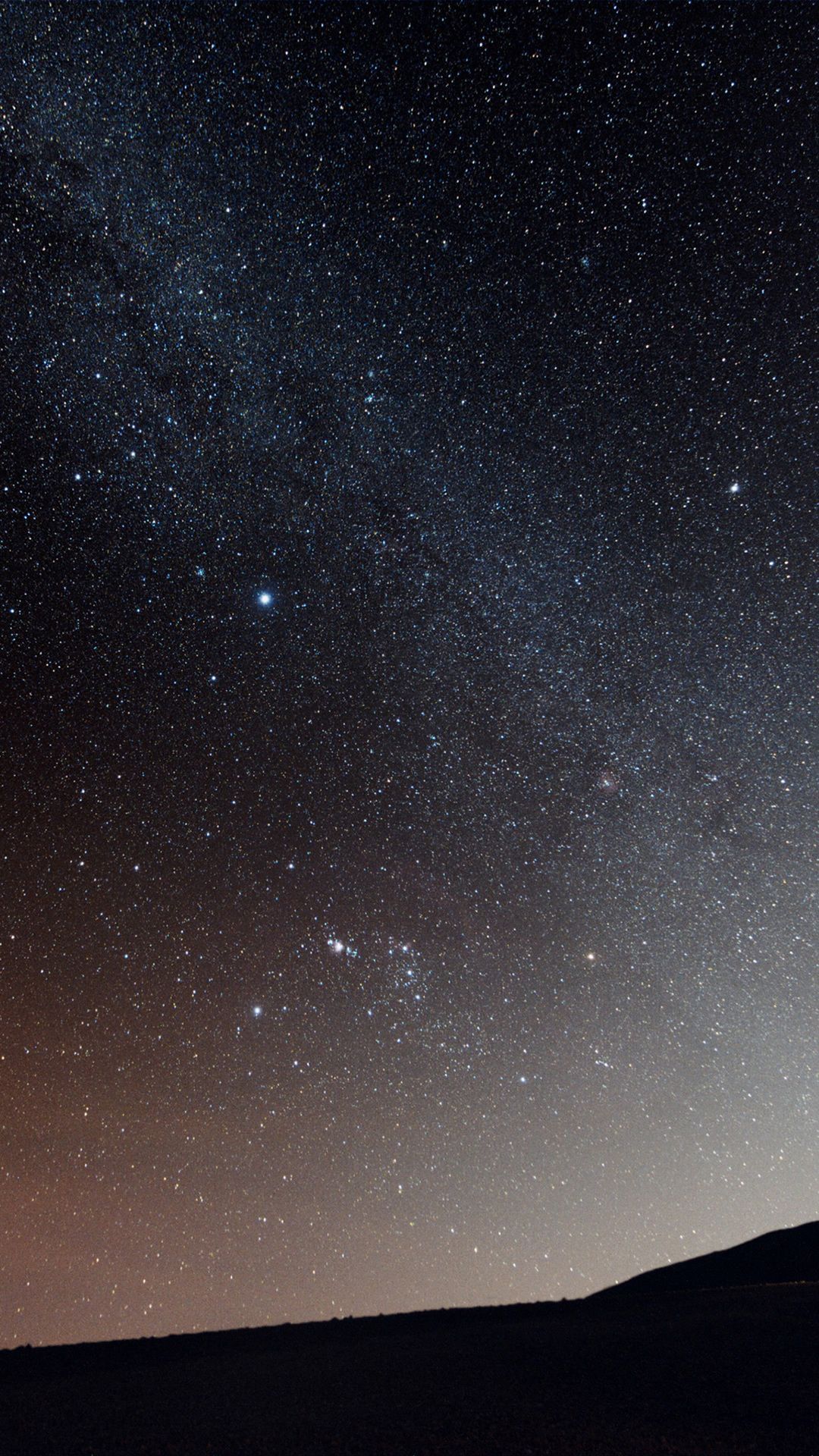 Via Lattea sopra collina notturna, 1080x1920 Verticale, iPhone Air