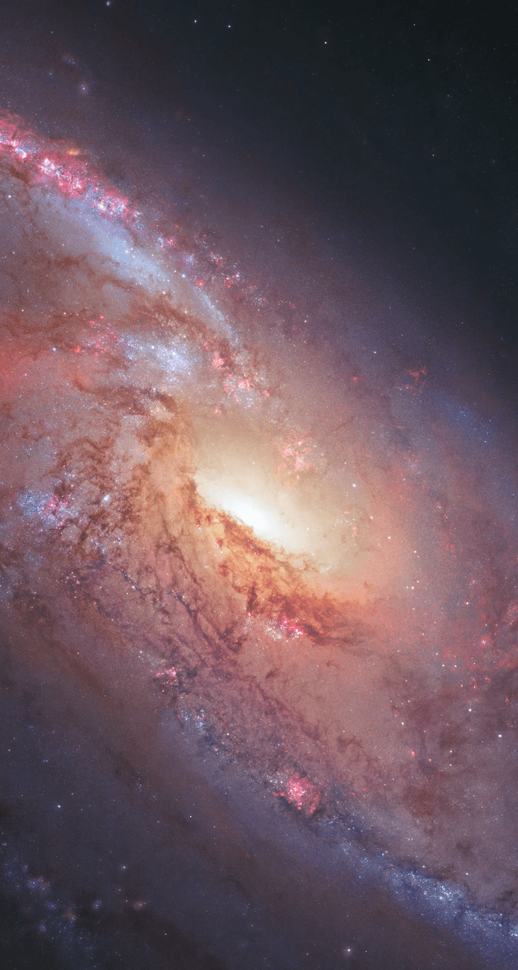 Galassia a spirale rosa, 744x1392 Full HD Verticale, iPhone Pro